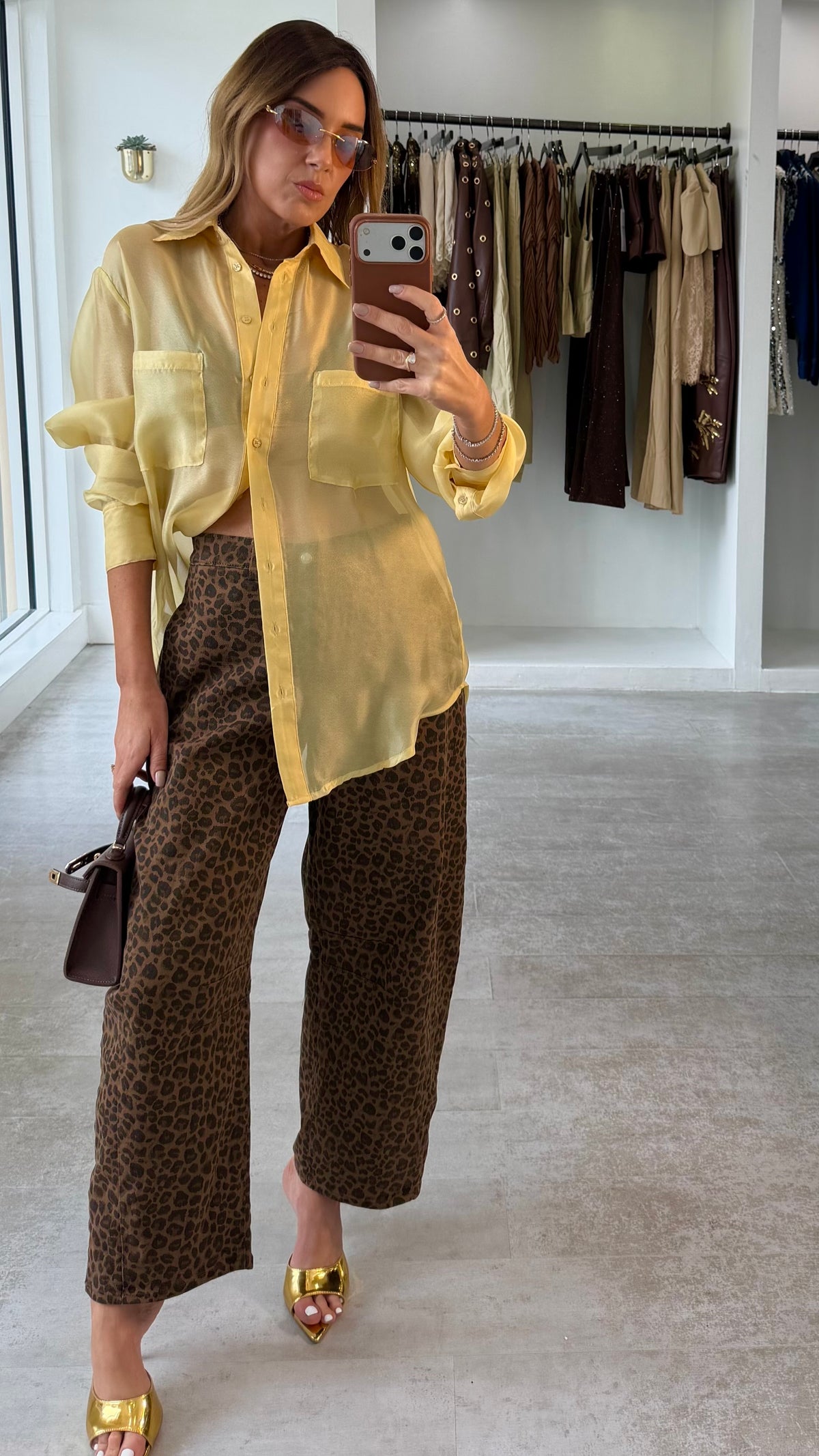 GOLDEN GLOW SHEER TOP
