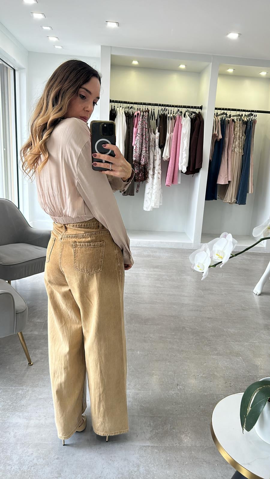 CHAMPAGNE DRAPPED TOP