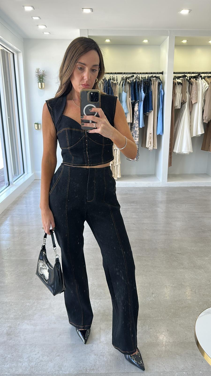 CORSET DENIM SET