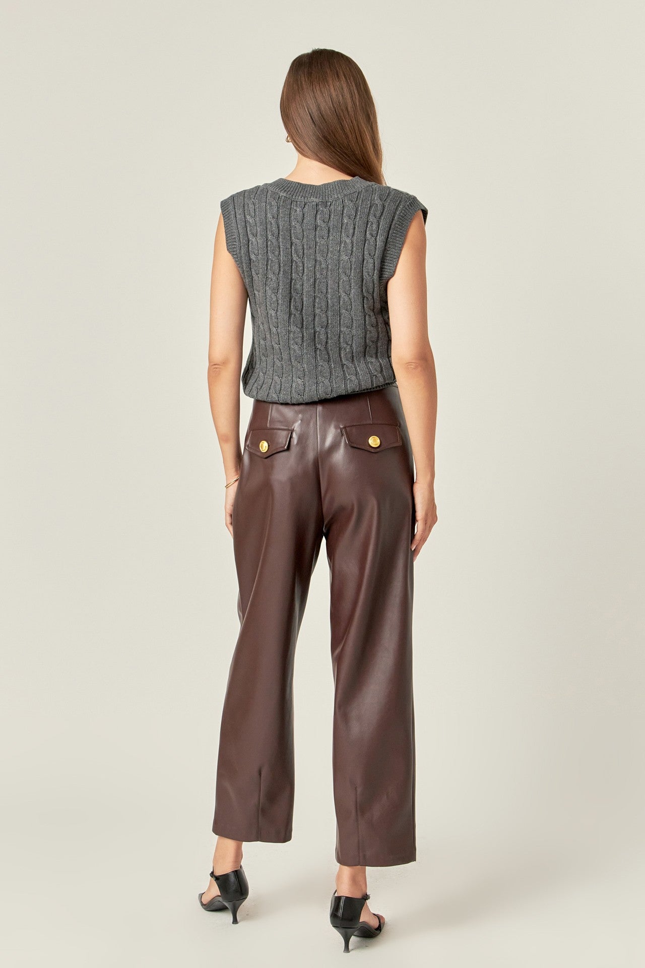 BROWN LEATHER TROUSERS