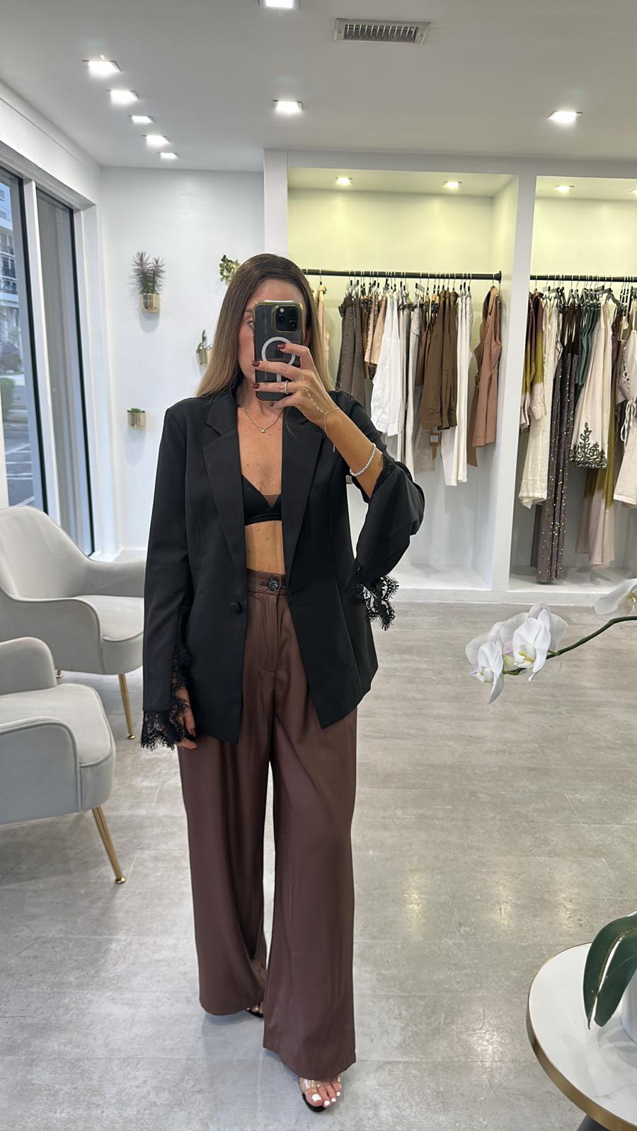 LACE SLEEVES BLAZER