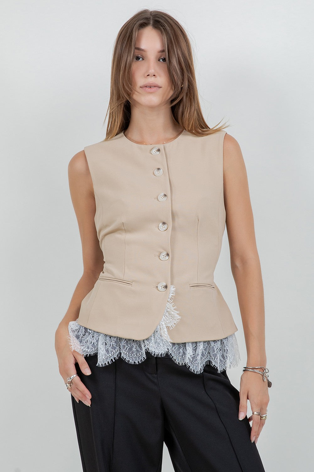 THE NUDE LACE VEST