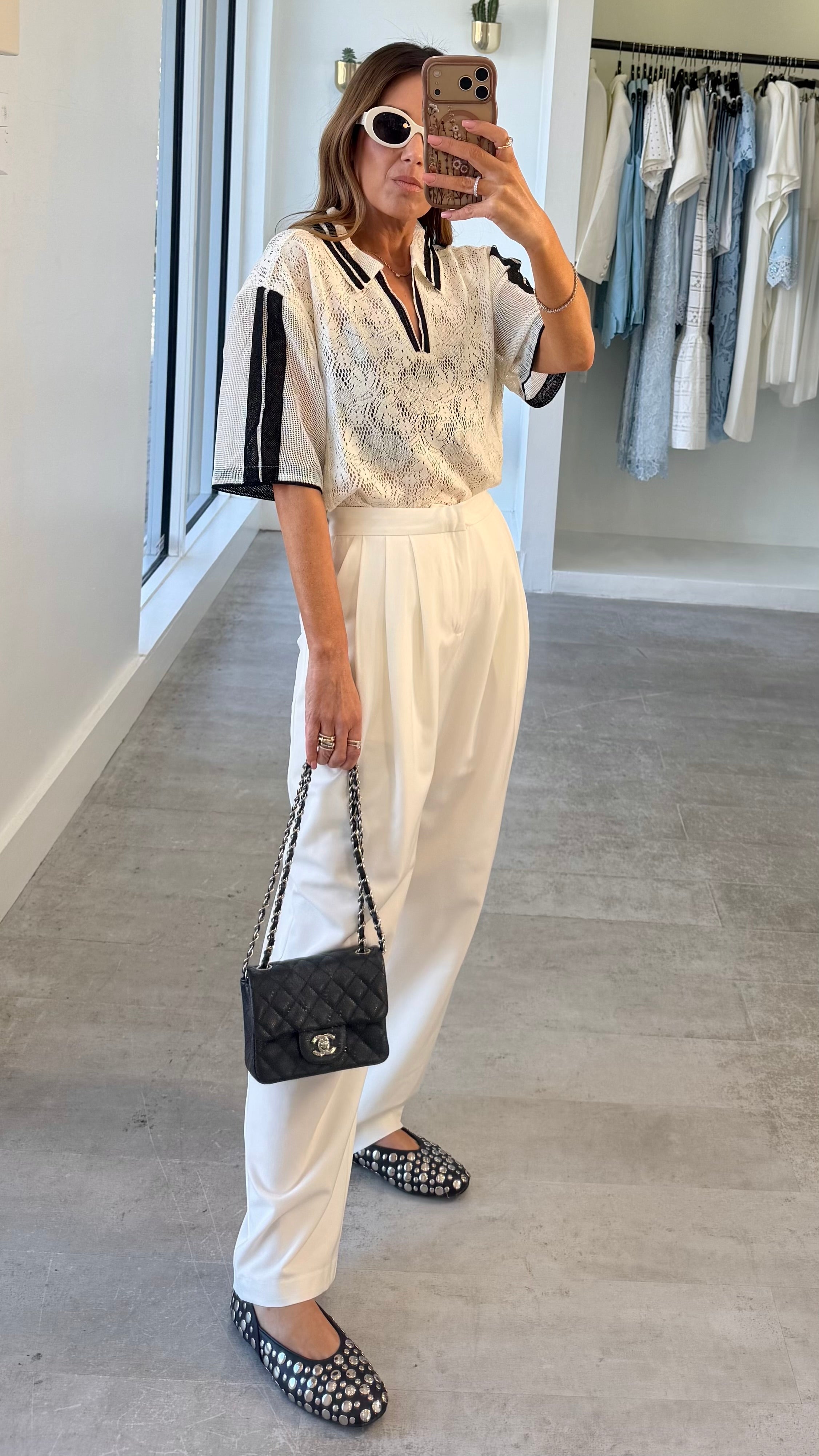 HIGH WAIST WHITE TROUSERS