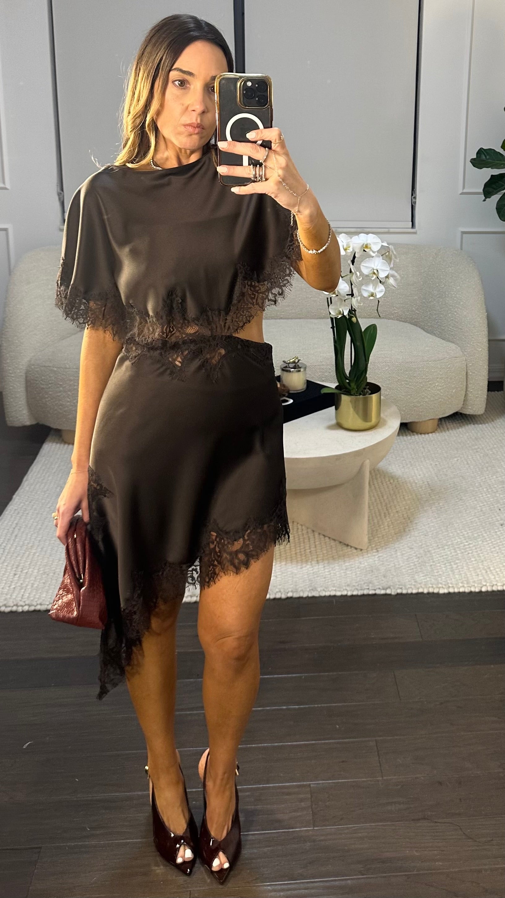 EXPRESSO LACE DRESS