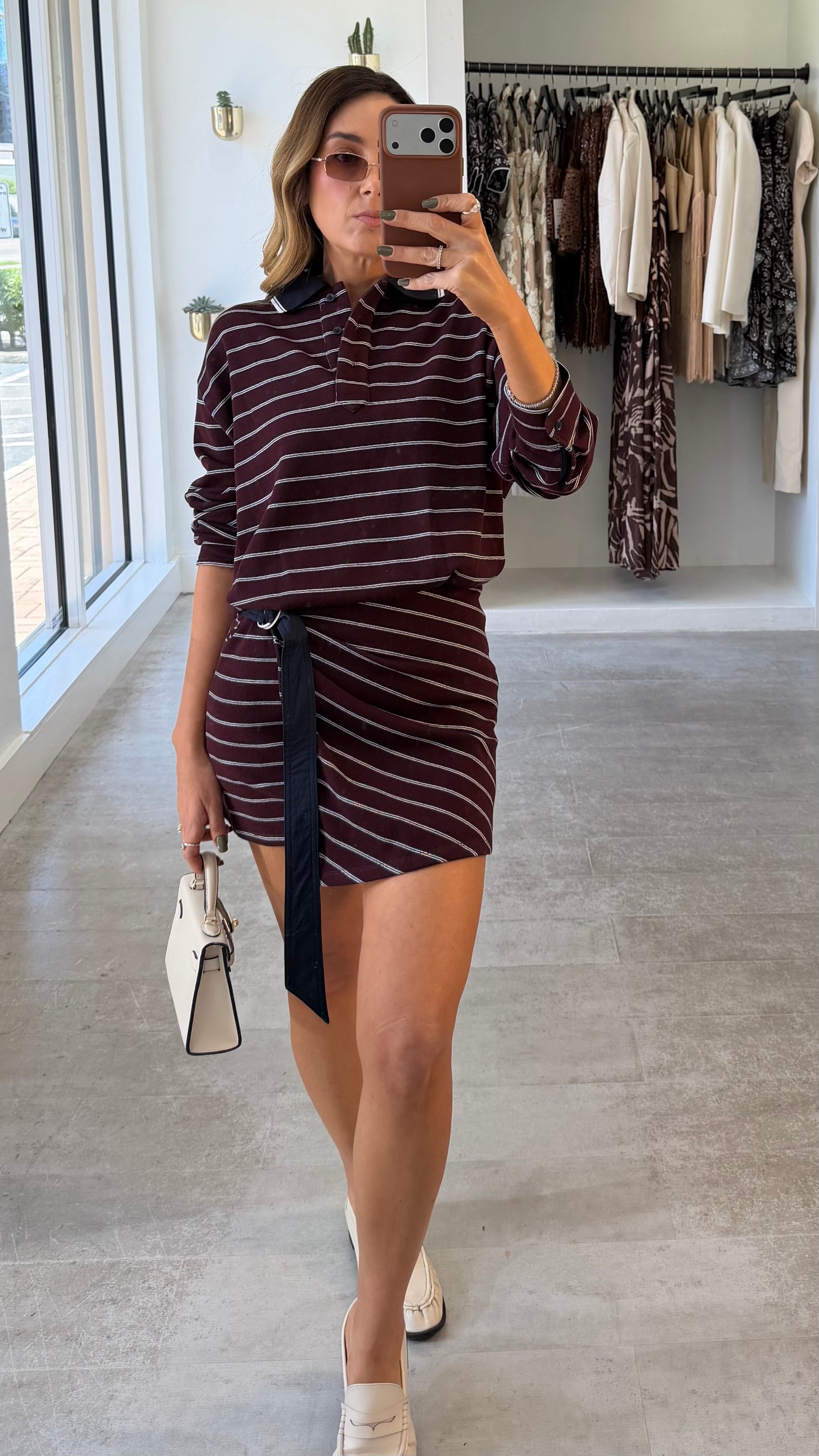 BURGY STRIPED POLO DRESS