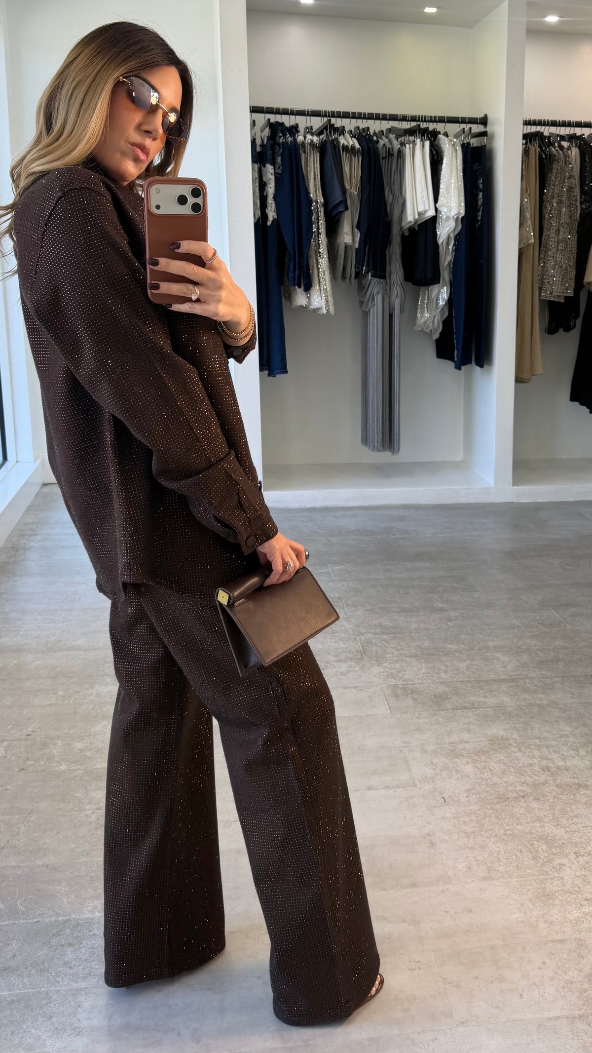 MOCHA DIAMOND DENIM