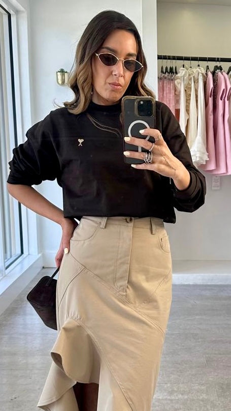 EXPRESSO HEART PULLOVER