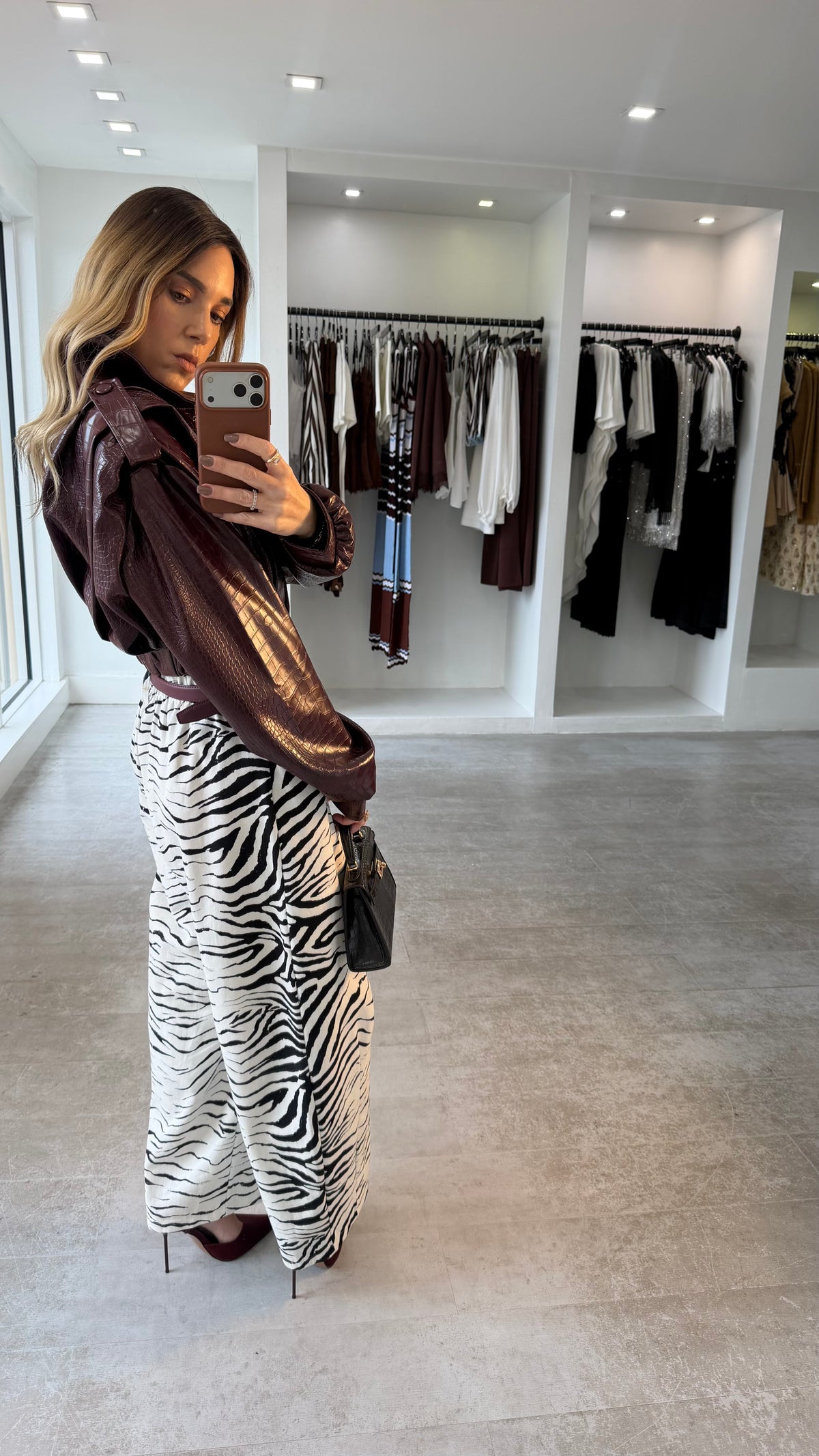 BORDEAUX CROC JACKET