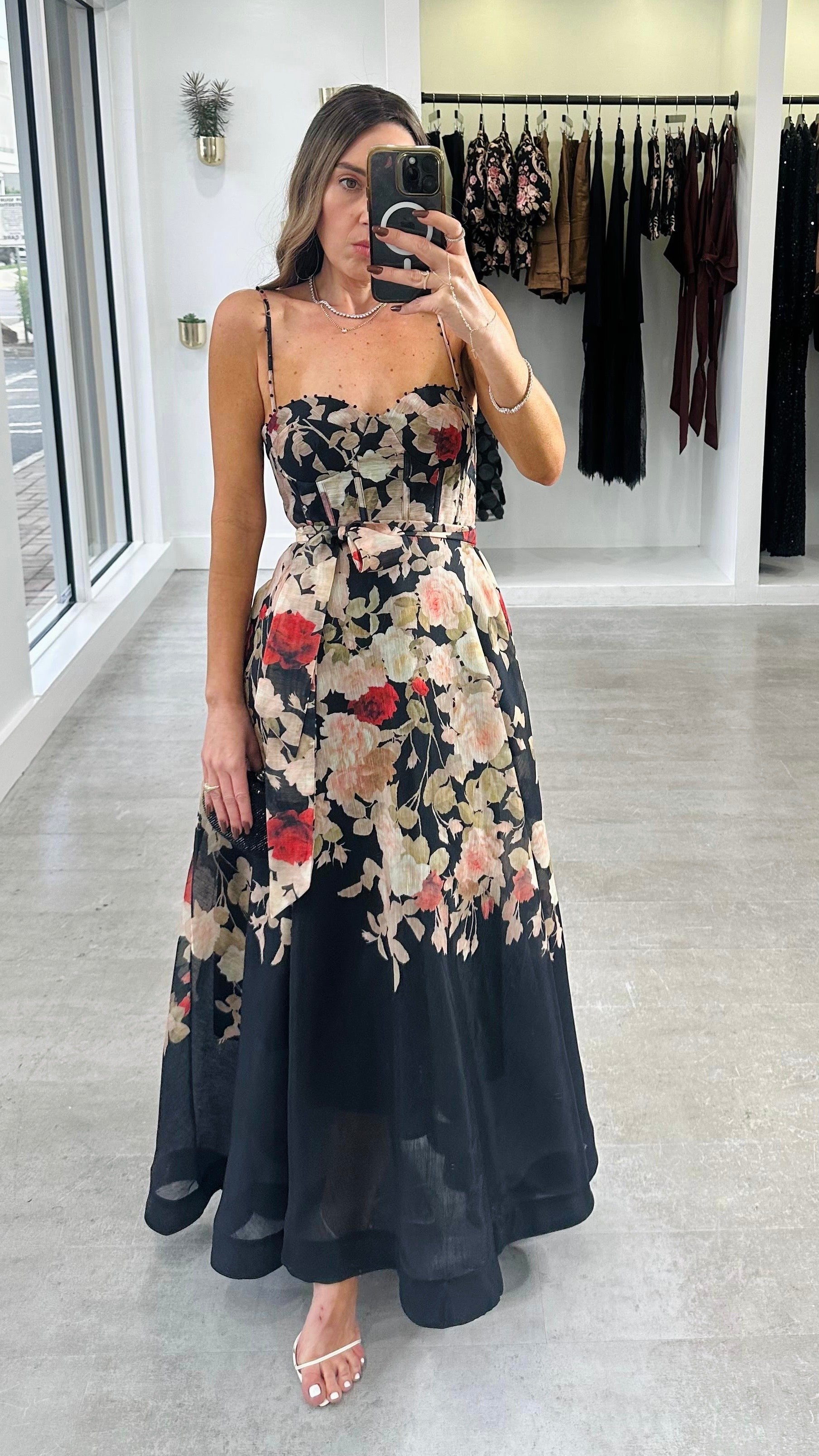 BLACK BLOSSOM DRESS
