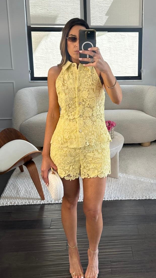 BUTTER LACE SHORT SET