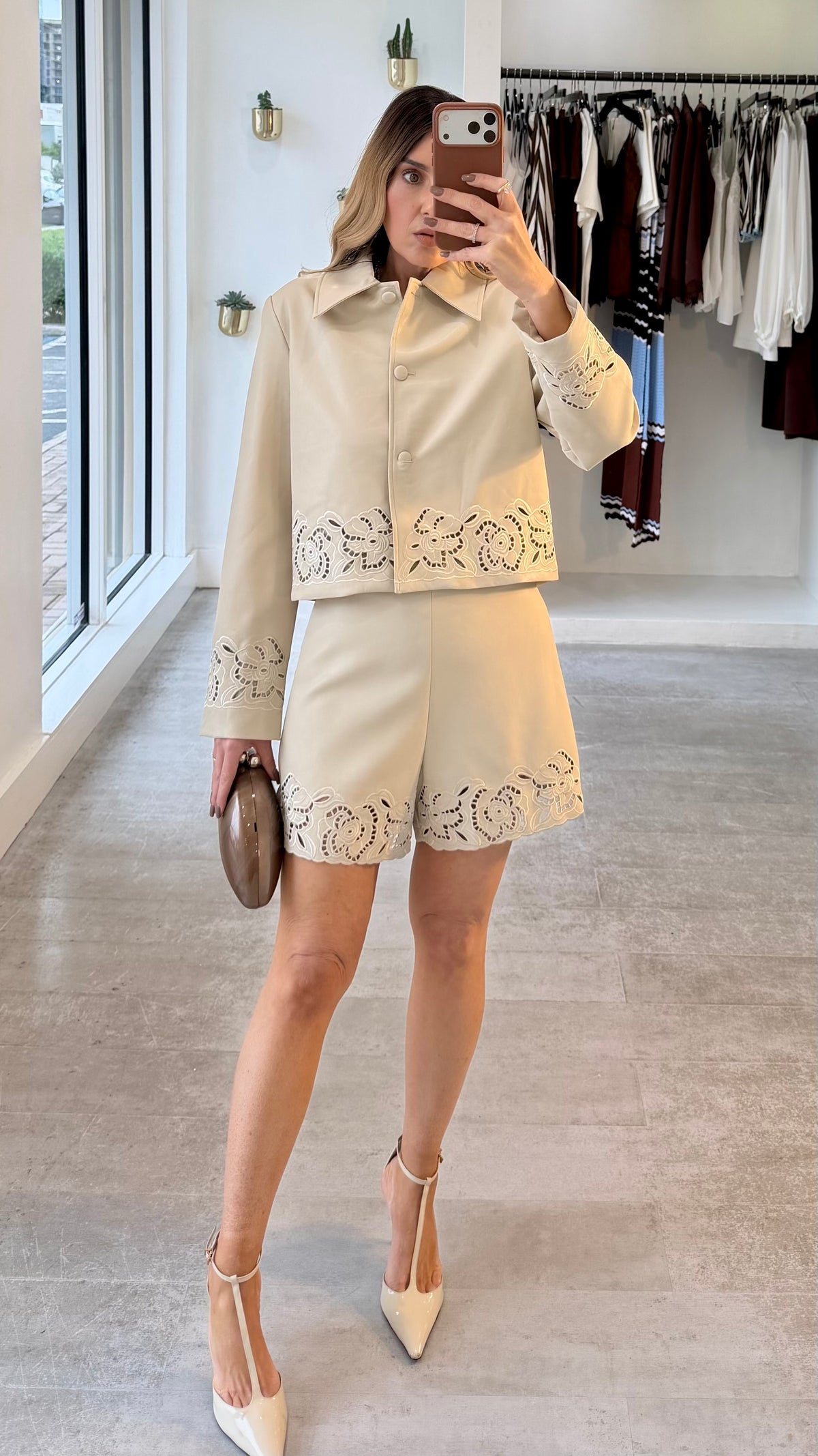 CREAM LACE SET