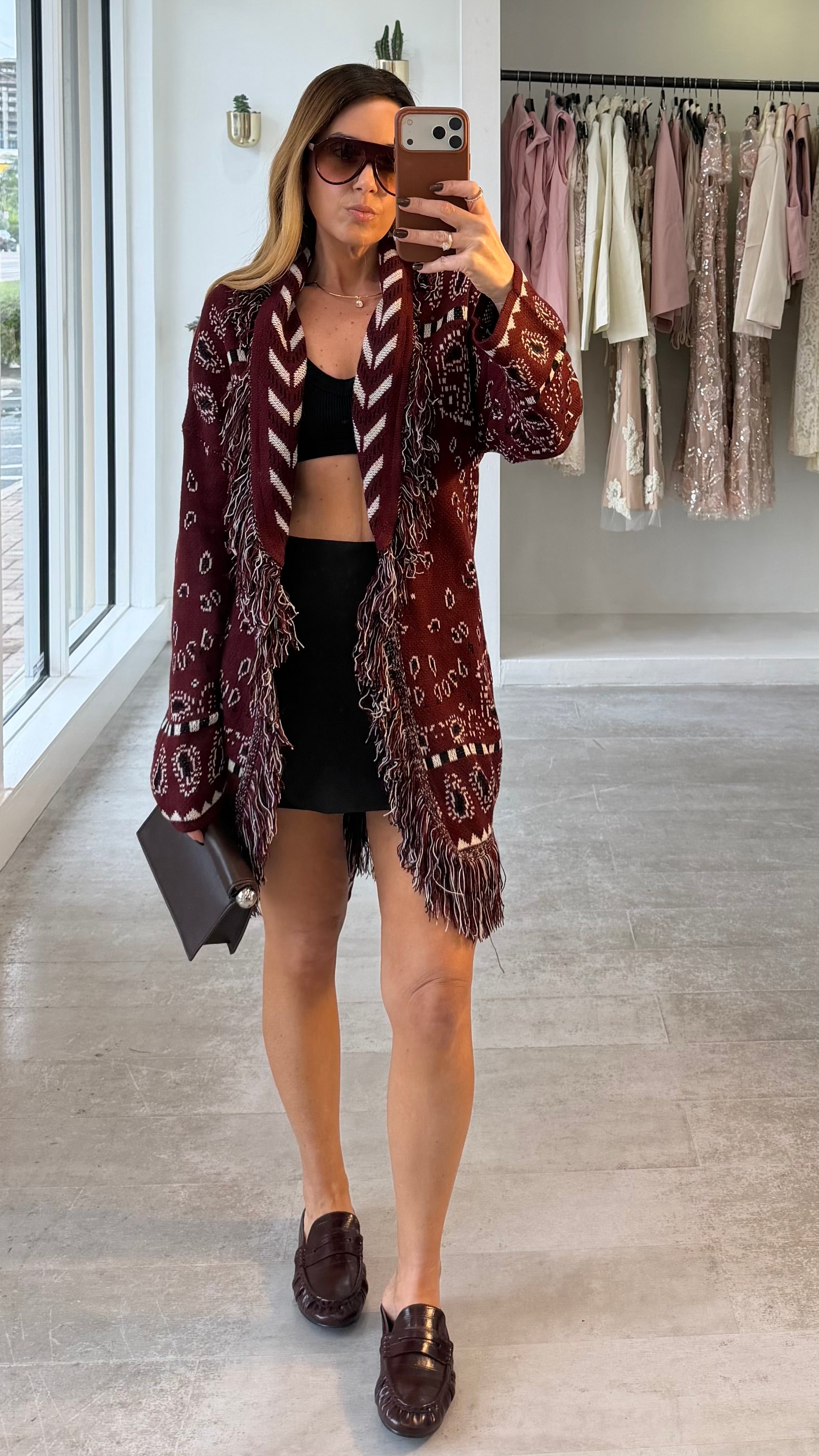 BURGY FRINGE BANDANA CARDI