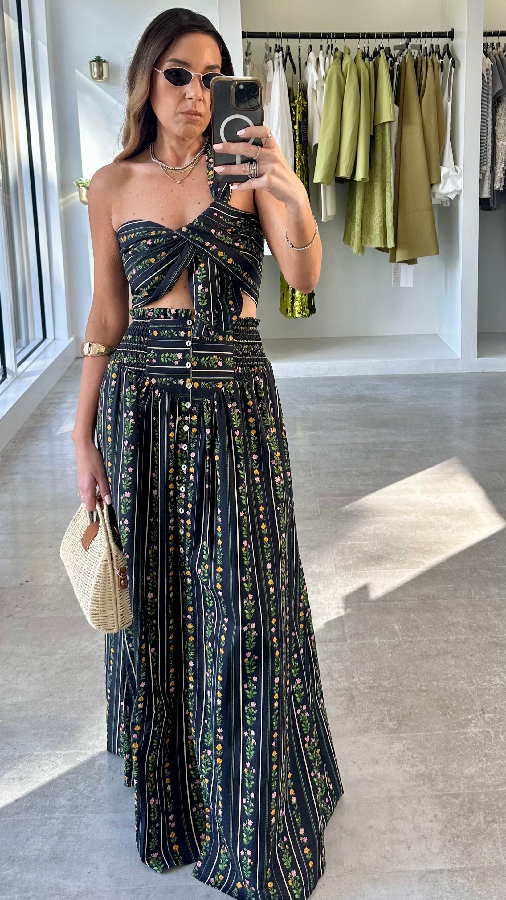 BLACK KNOT SKIRT SET