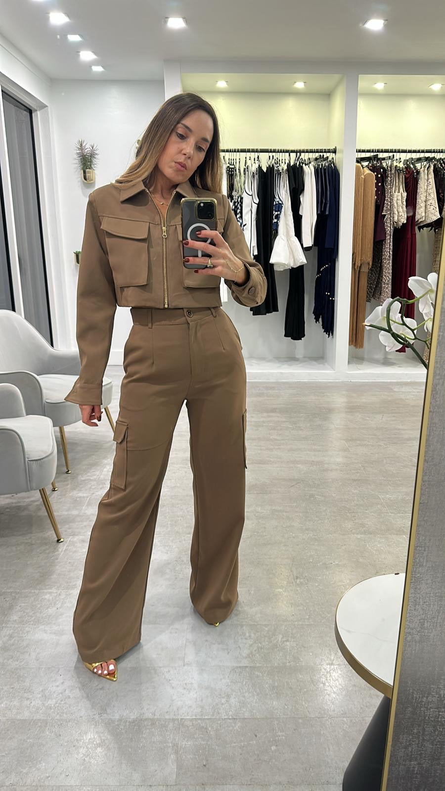 MOCHA TROUSER SET