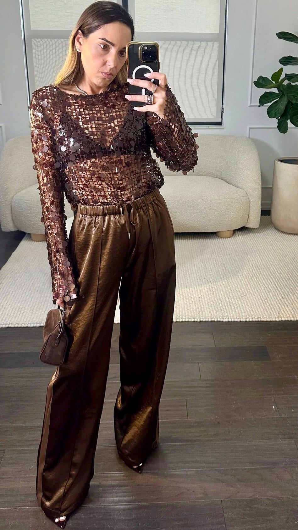 The Luxe Satin Pull-On Pant