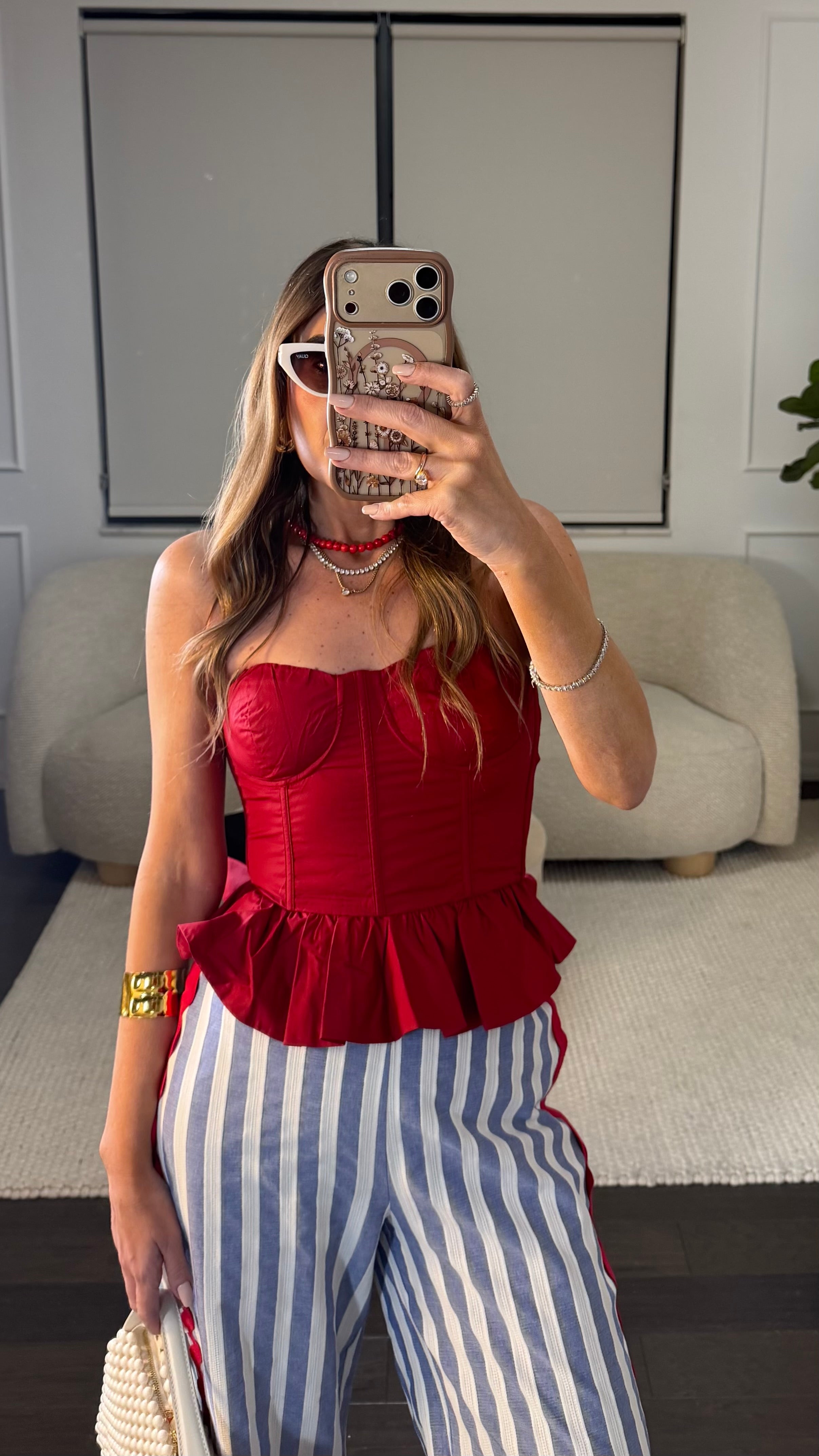 RED PEPLUM CORSET