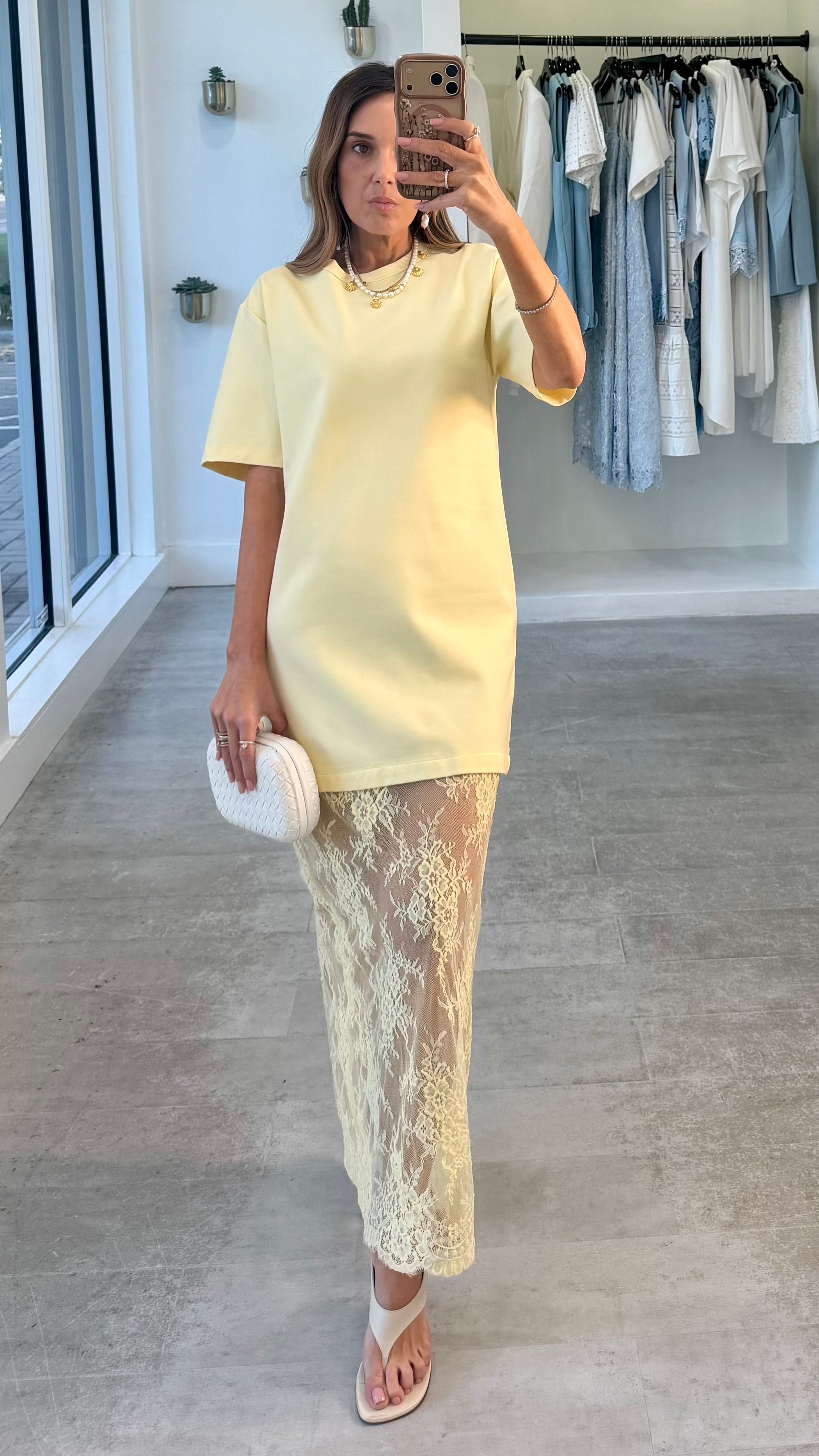 BUTTER LACE TSHIRT DRESS