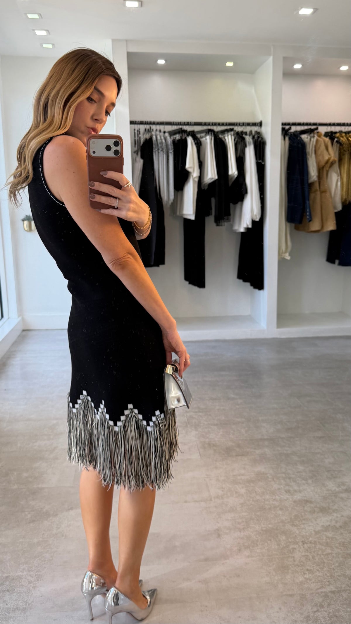 SILVER FRINGE DRESS