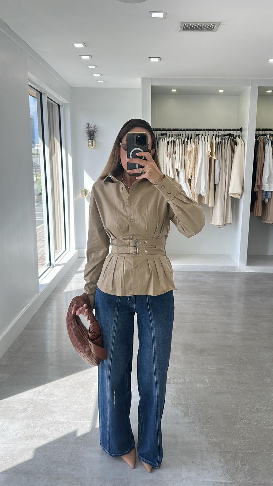 BELTED TRENCH TOP