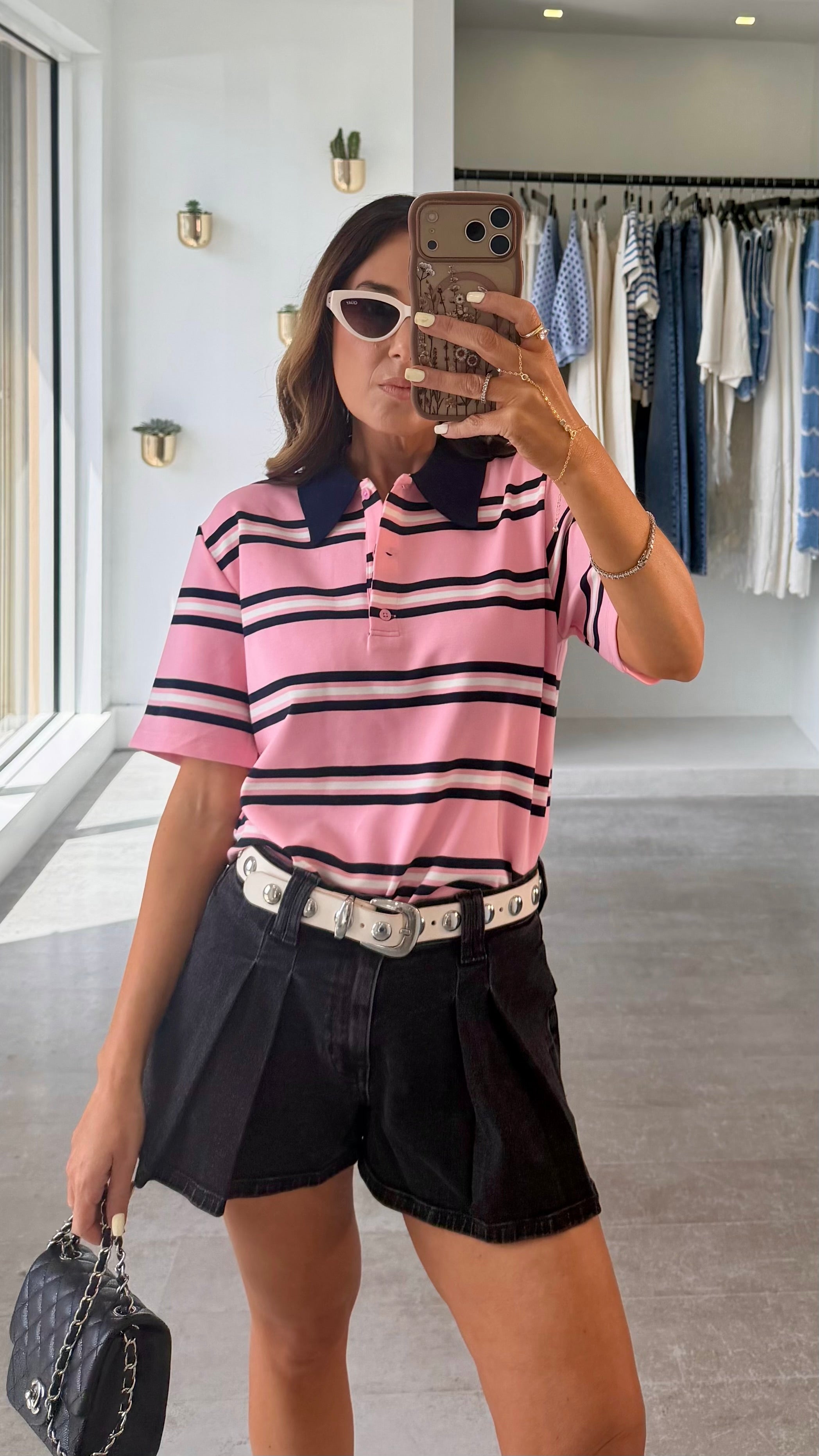 PINK MULTI STRIPED TOP
