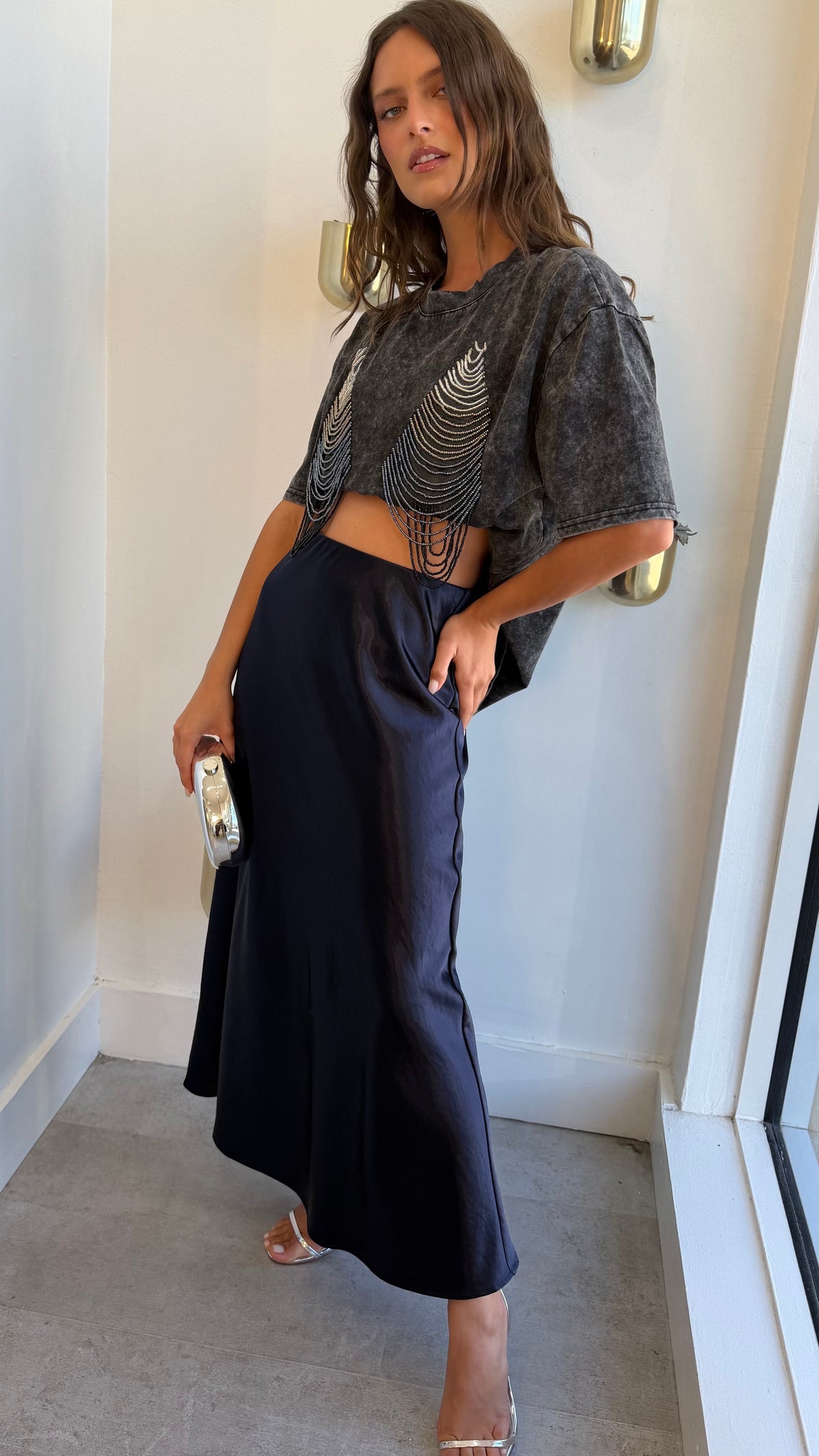 NAVY MUSE SKIRT