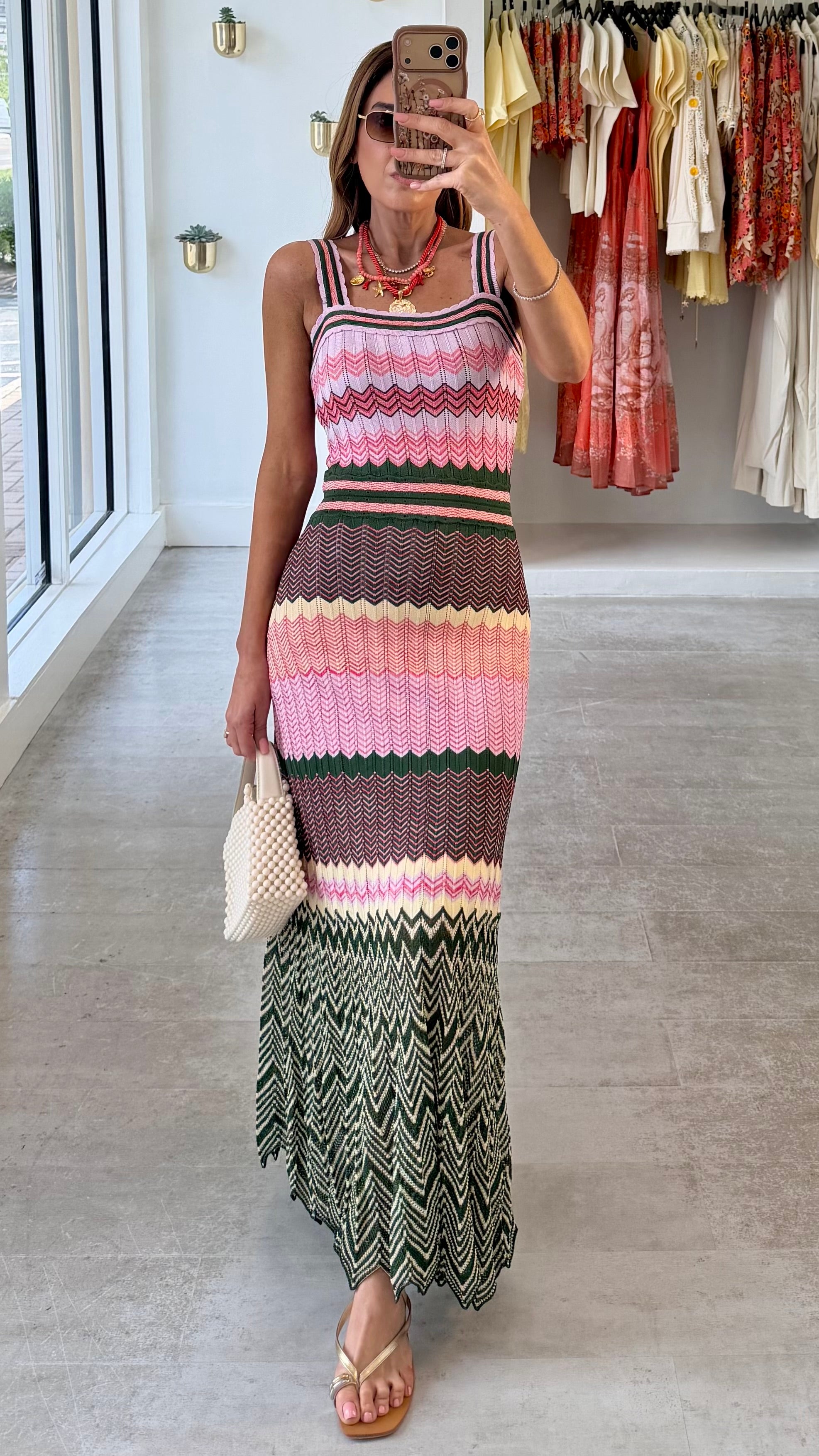 GARDEN ZIG ZAG DRESS