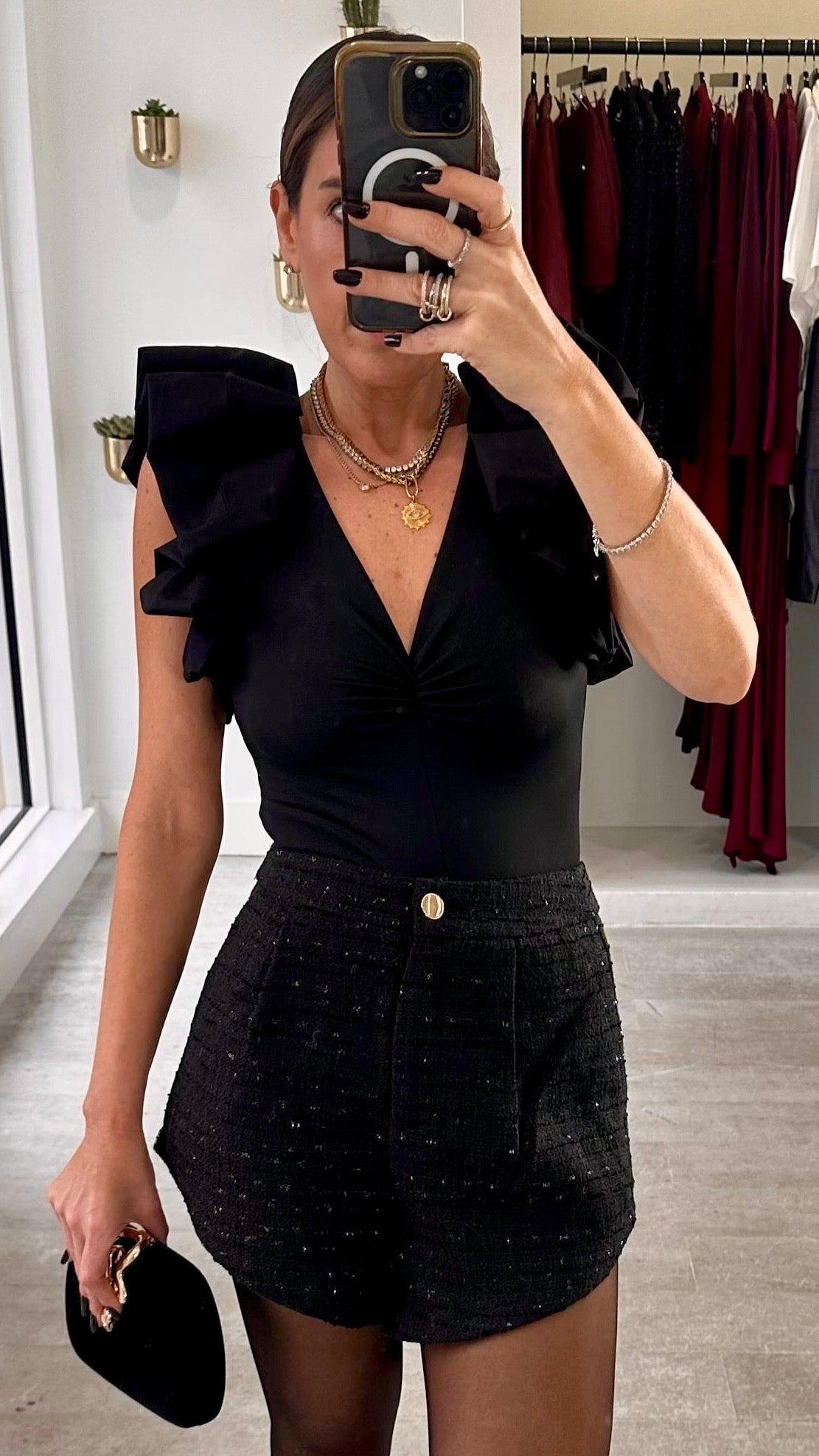 RUFFLE SCULPT BODYSUIT