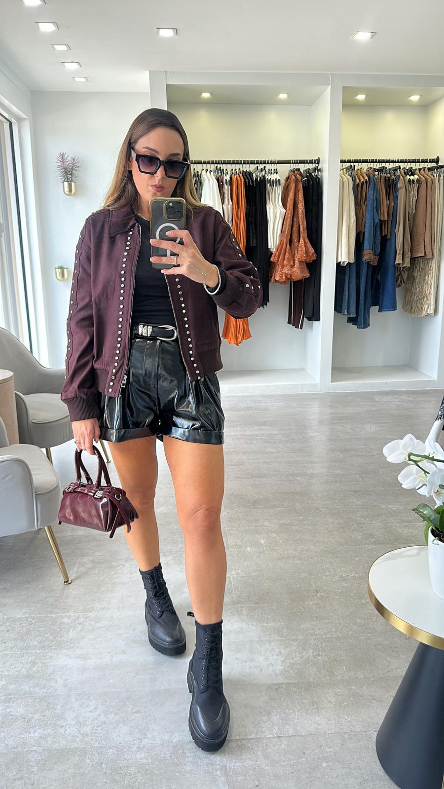 STUDDED MERLOT BOMMER