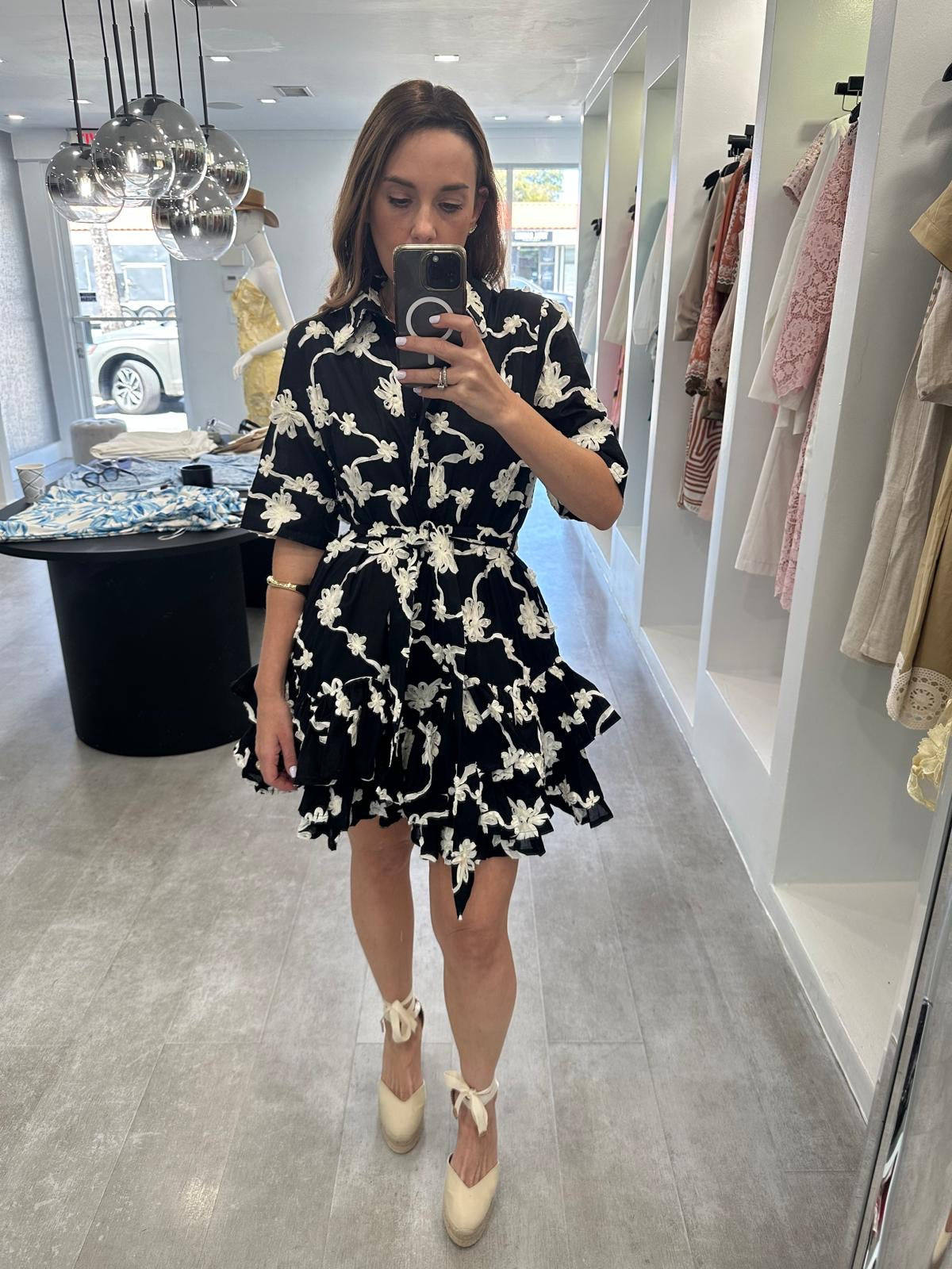 BLACK EMBROIDERED DRESS