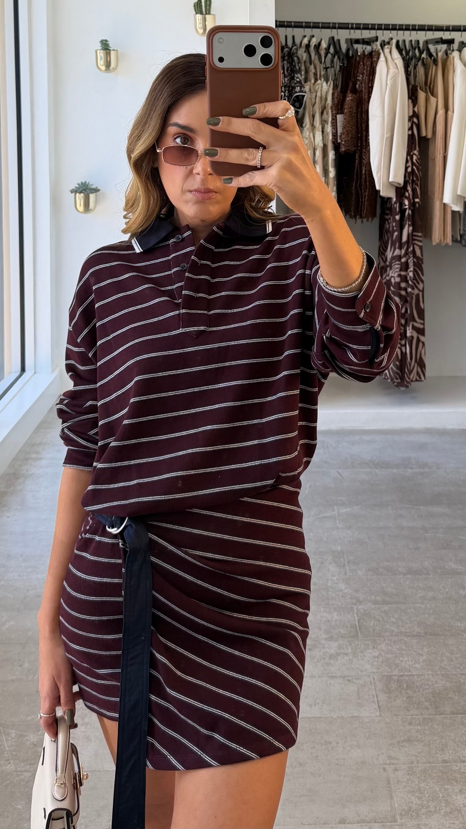 BURGY STRIPED POLO DRESS