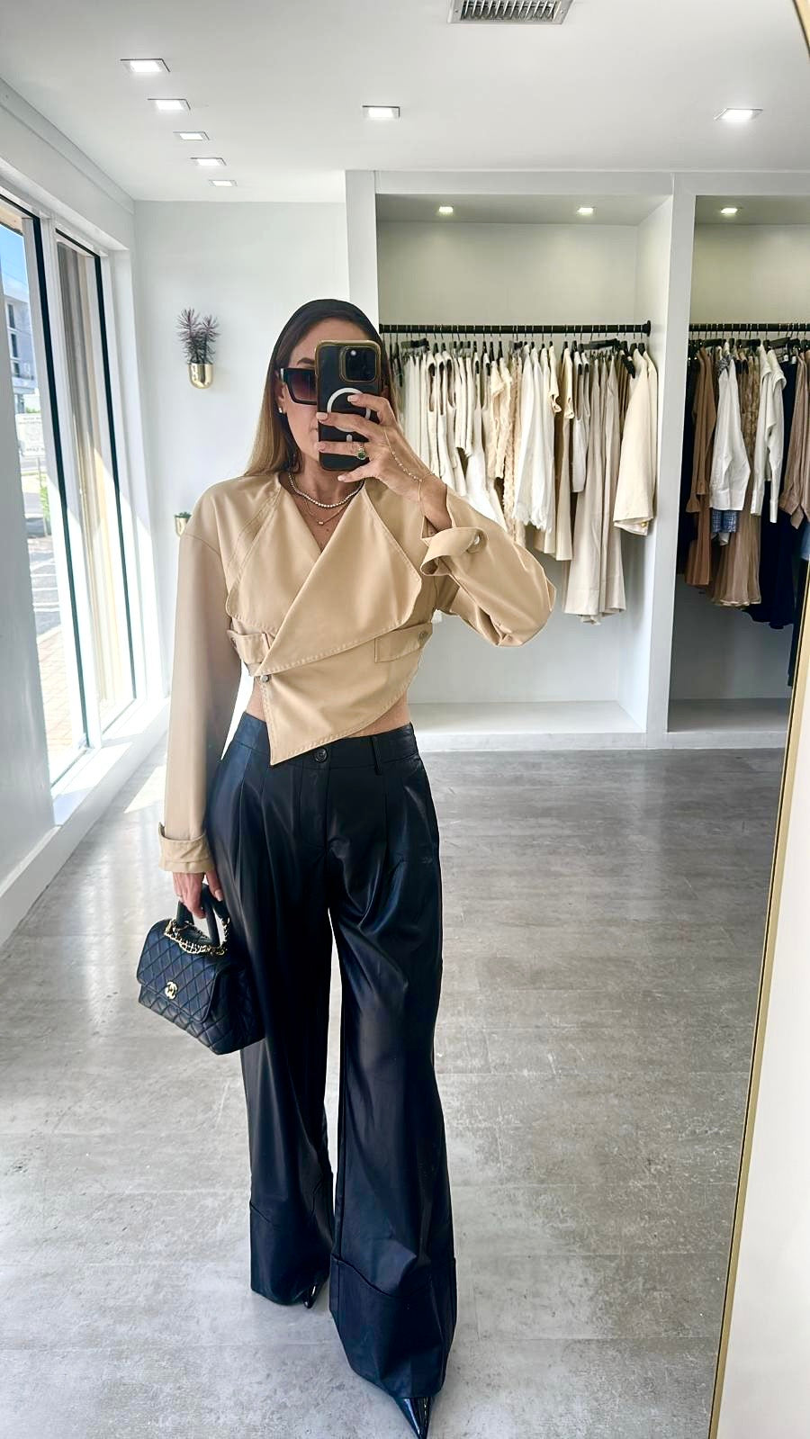 ASSYMETRICAL TRENCH TOP