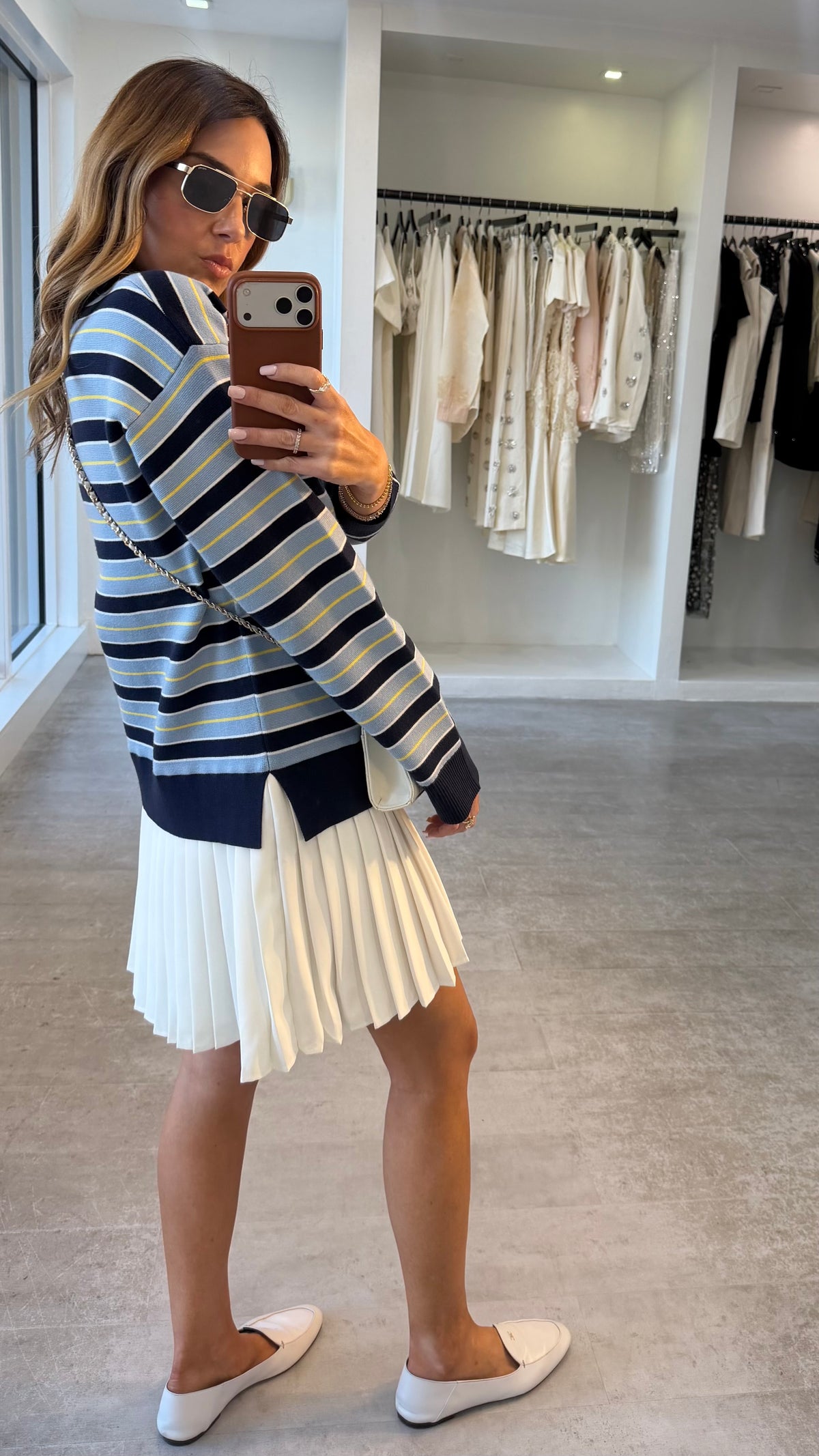 NAVY VARSITY DRESS