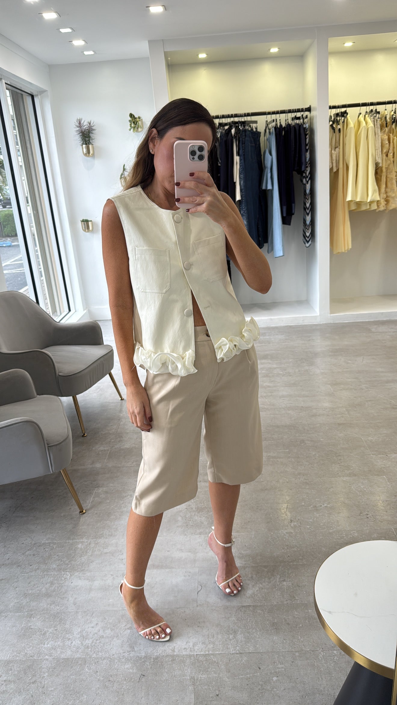 THALIA BEIGE BERMUDA