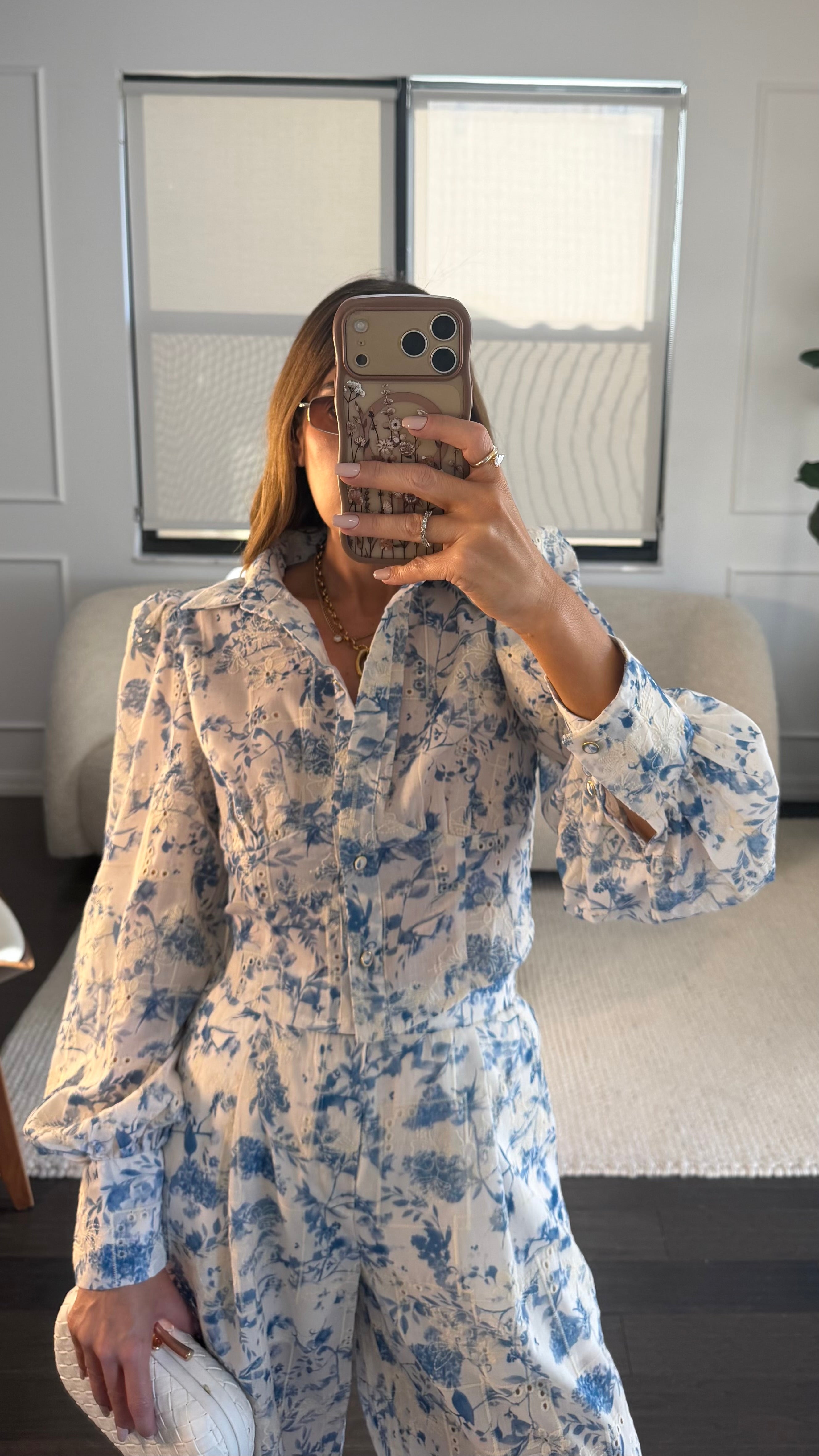 TOILE FLORAL PANT SET