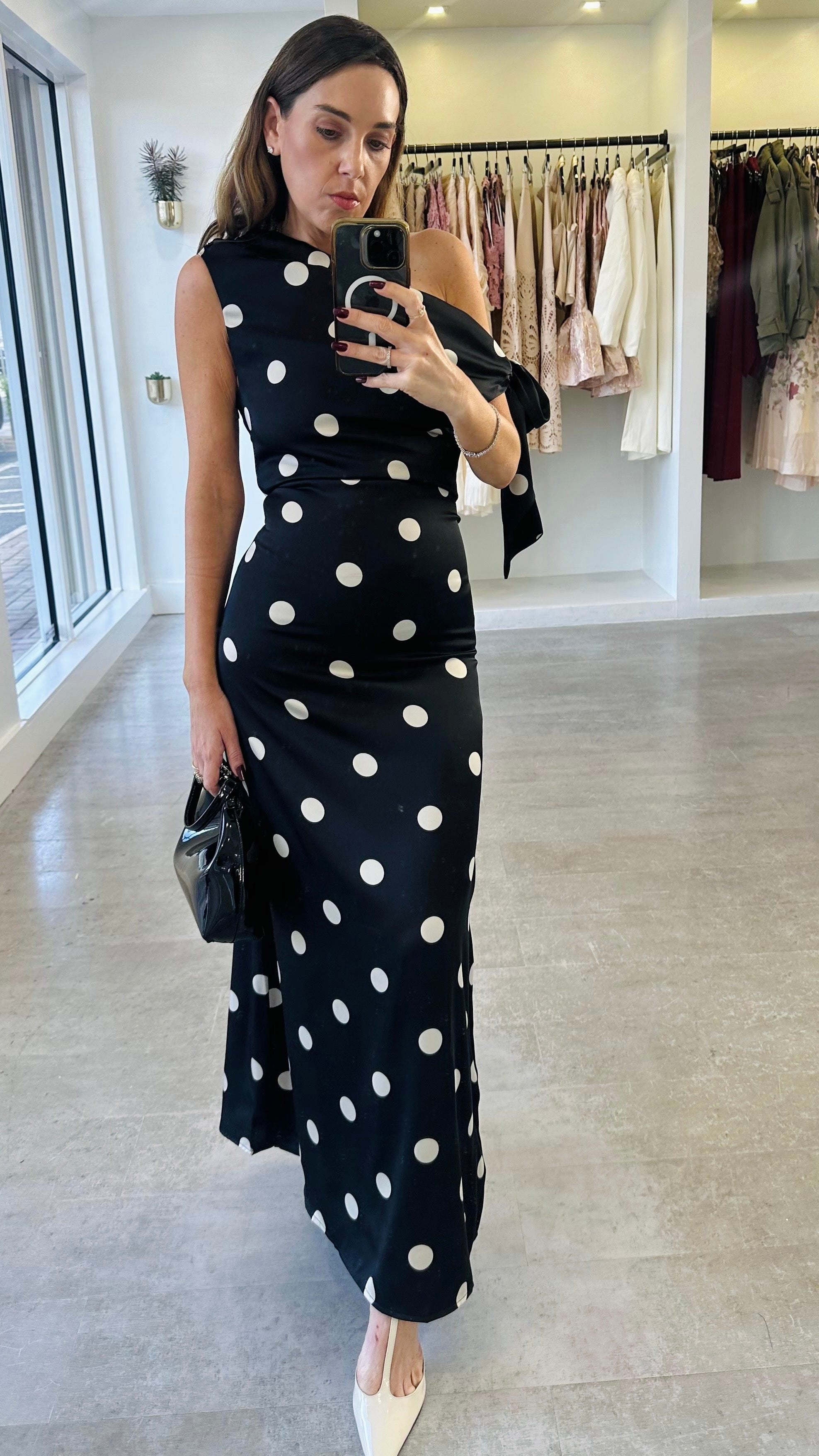 LUNA DOTS ONE SHOULDER
