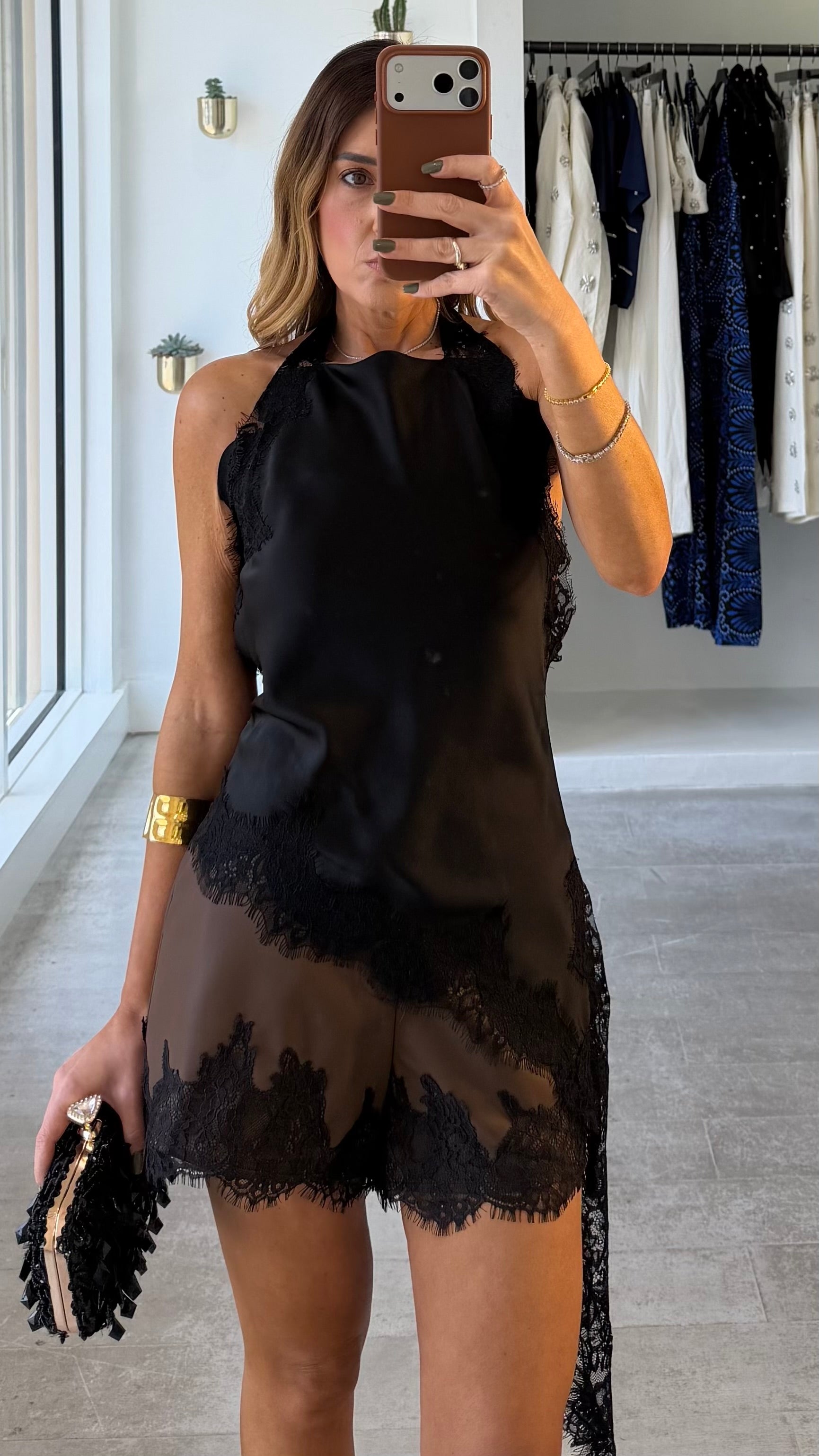 MIDNIGHT LACE TOP