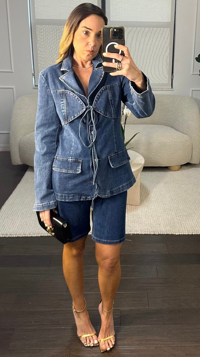 DENIM BERMUDA SHORTS