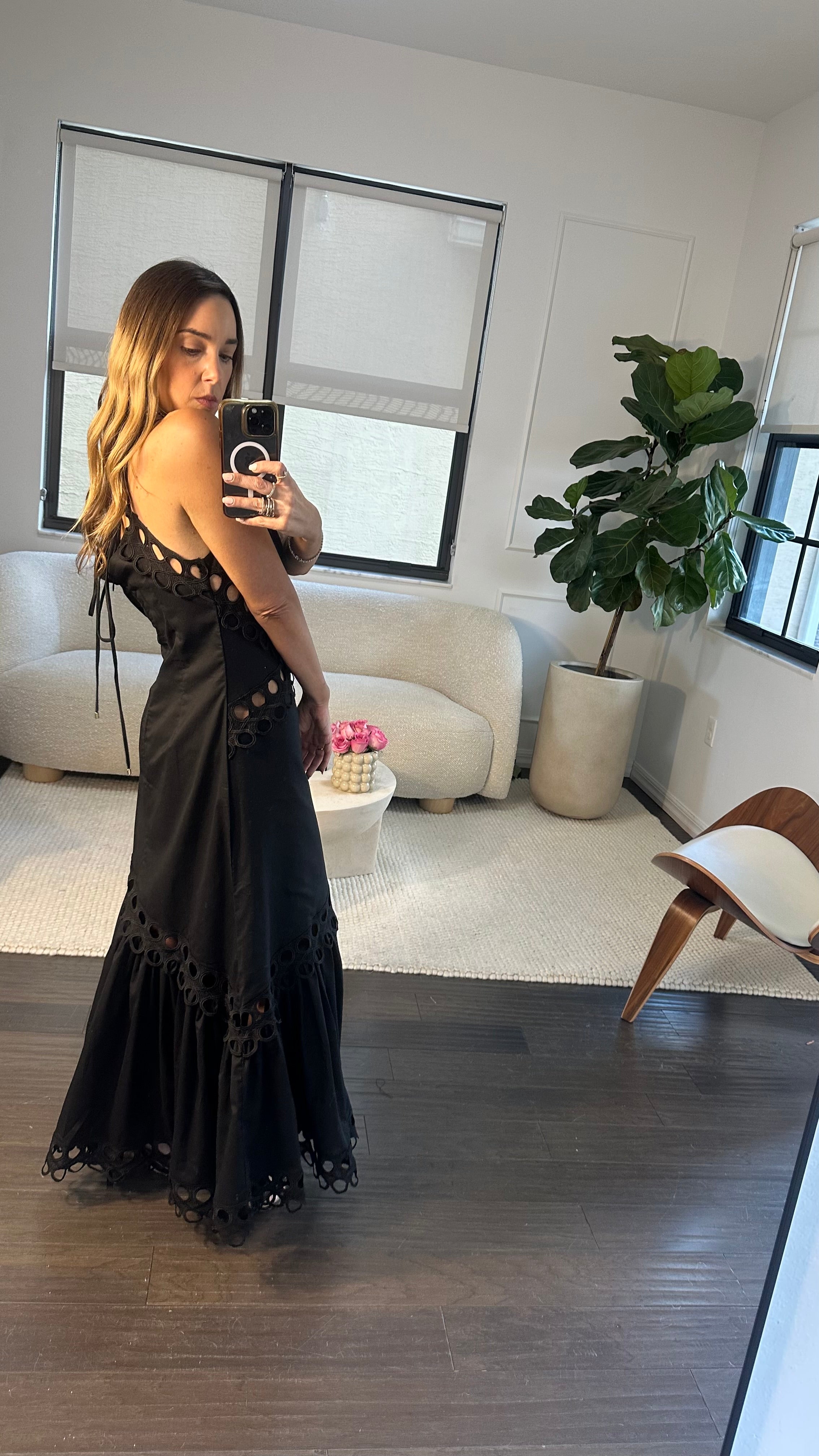 NOIR ARO FLOWY DRESS