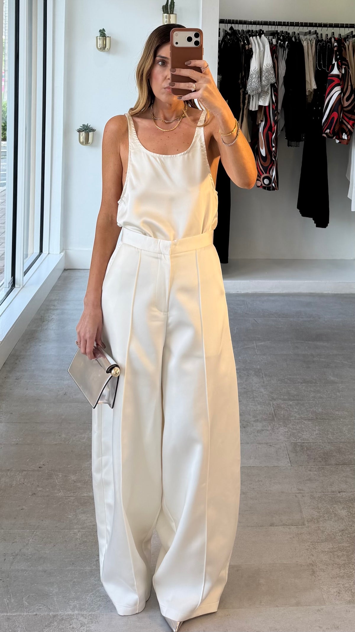 THE CRÈME SILK PANTS