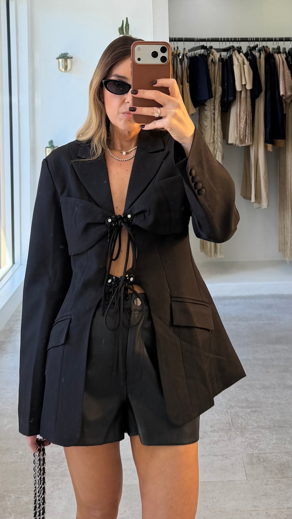 CRYSTAL CLOSURE BLAZER