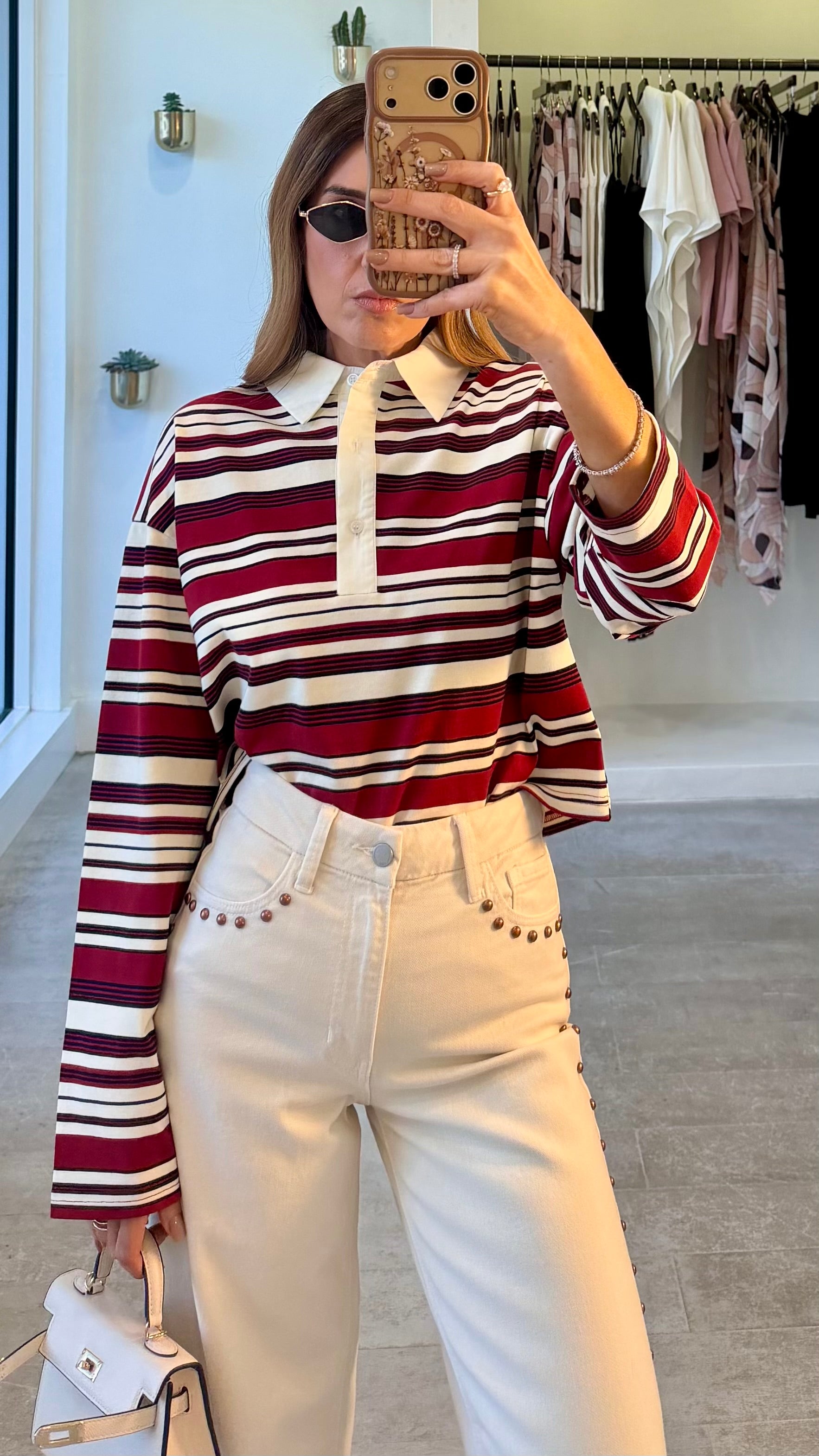 RED STRIPE POLO
