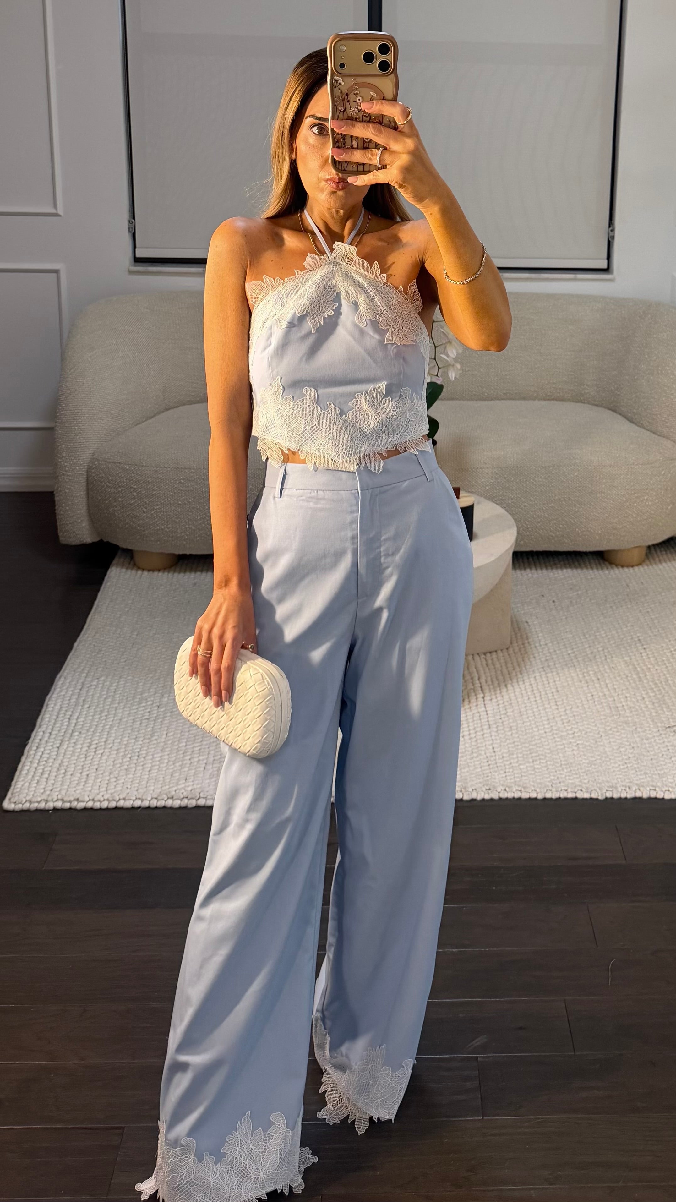 CELESTE LACE PANT SET