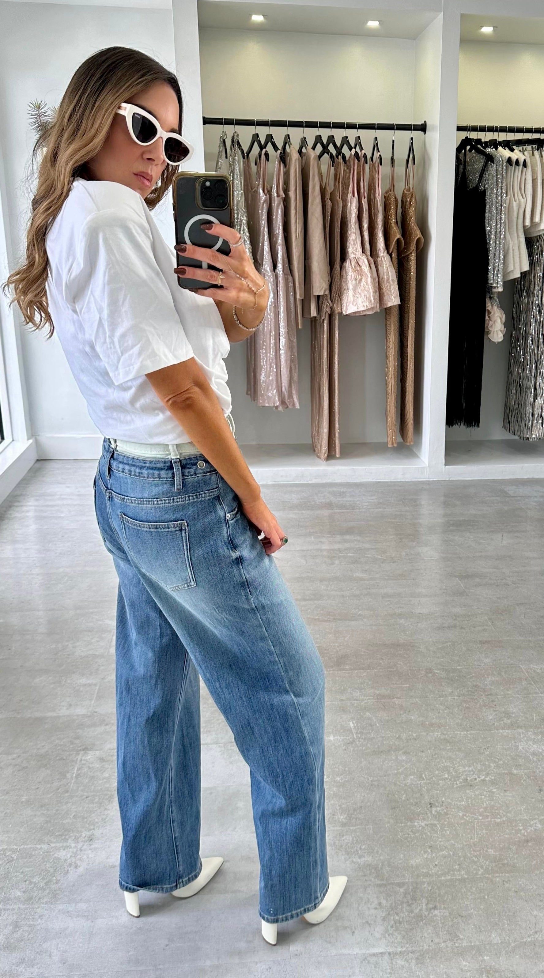 DOUBLE WAISTBAND DENIM