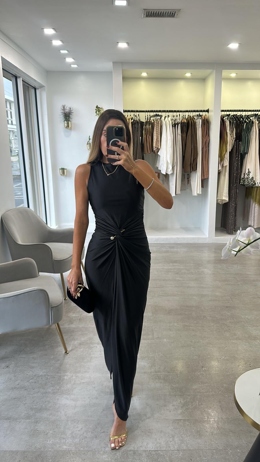 NOIR TWIST DRESS