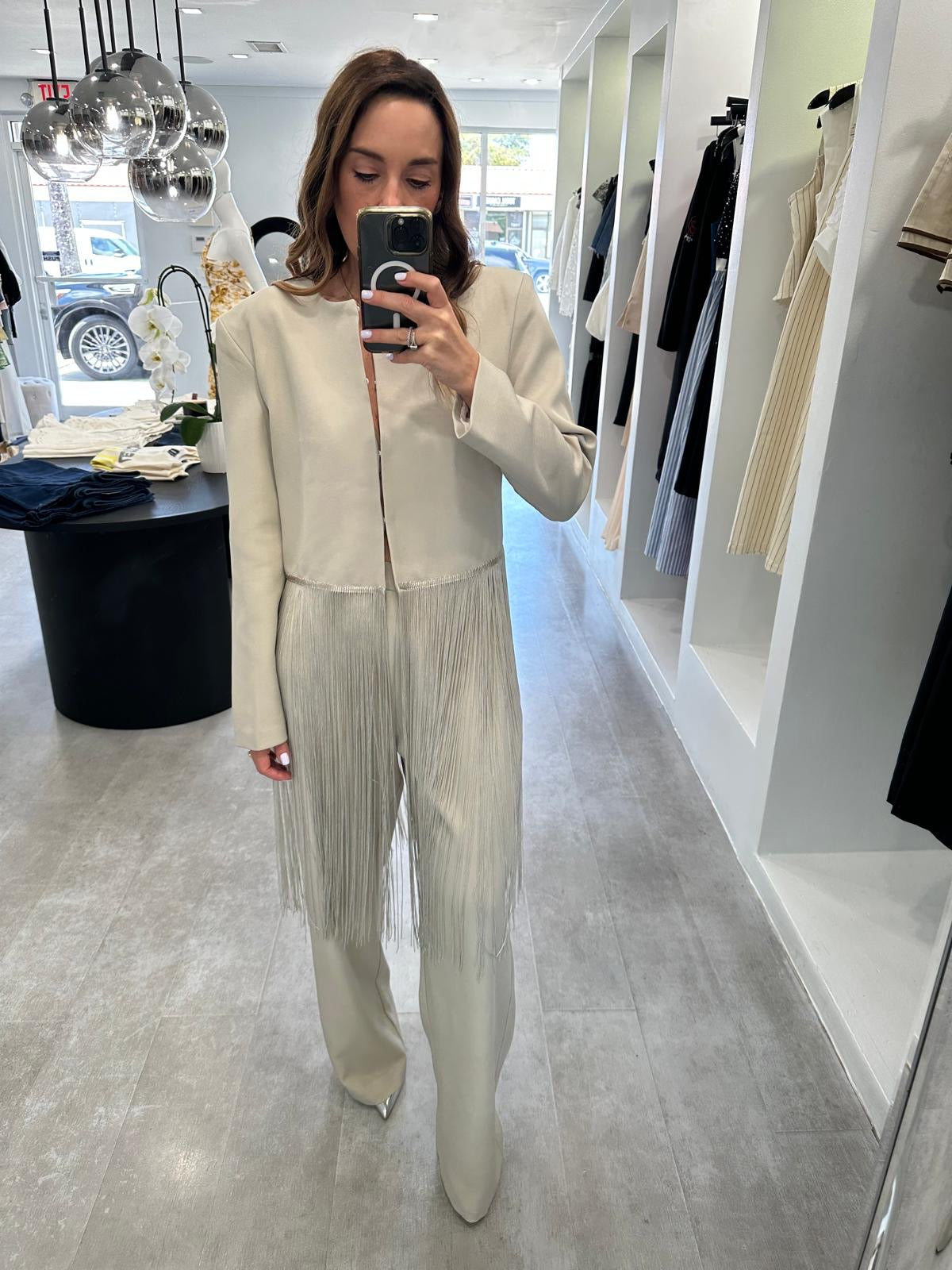 BONE FRINGE SUIT