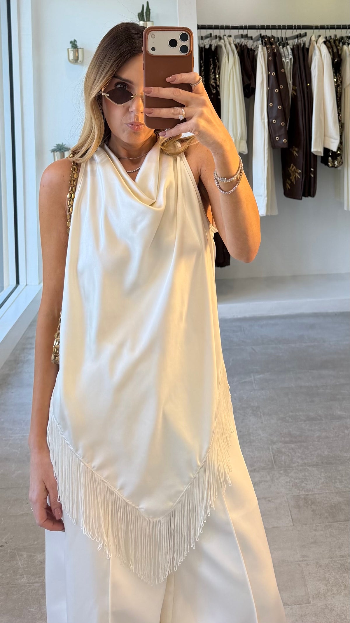LIQUID FRINGE TOP