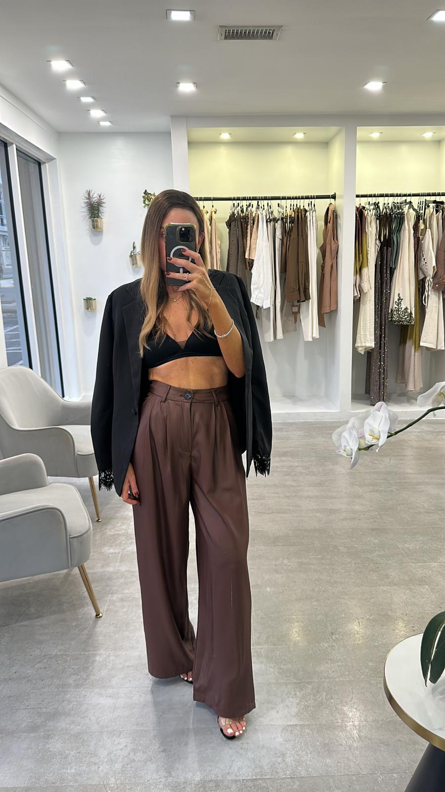 COCOA METALLIC TROUSER