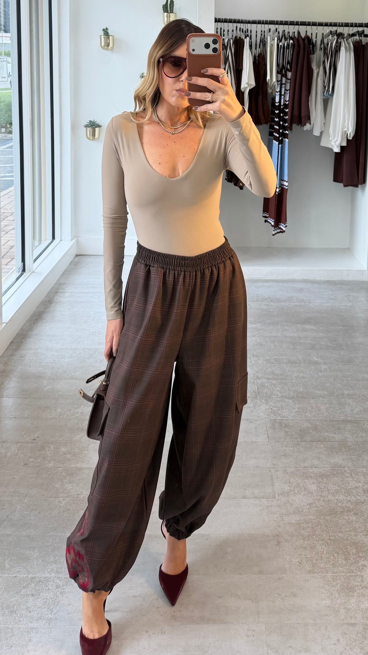 LA ROSE PLAID PANTS