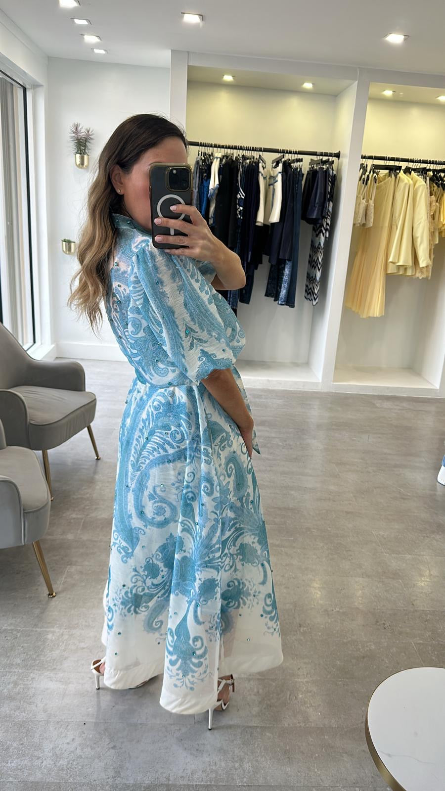 PAISLEY MIDI DRESS