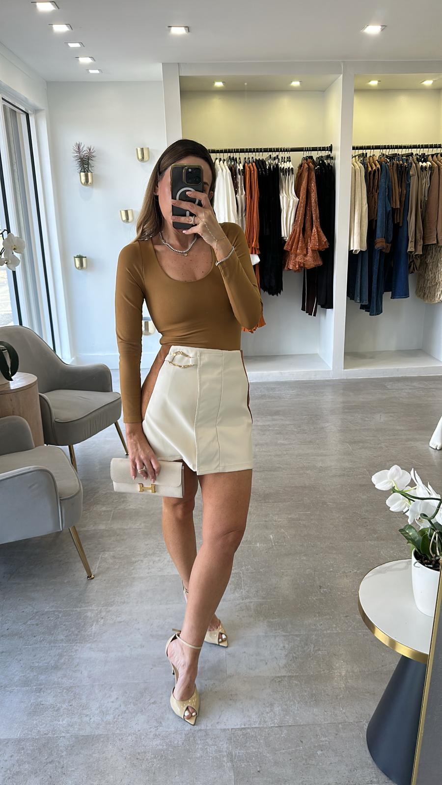 LEATHER DUO SKIRT